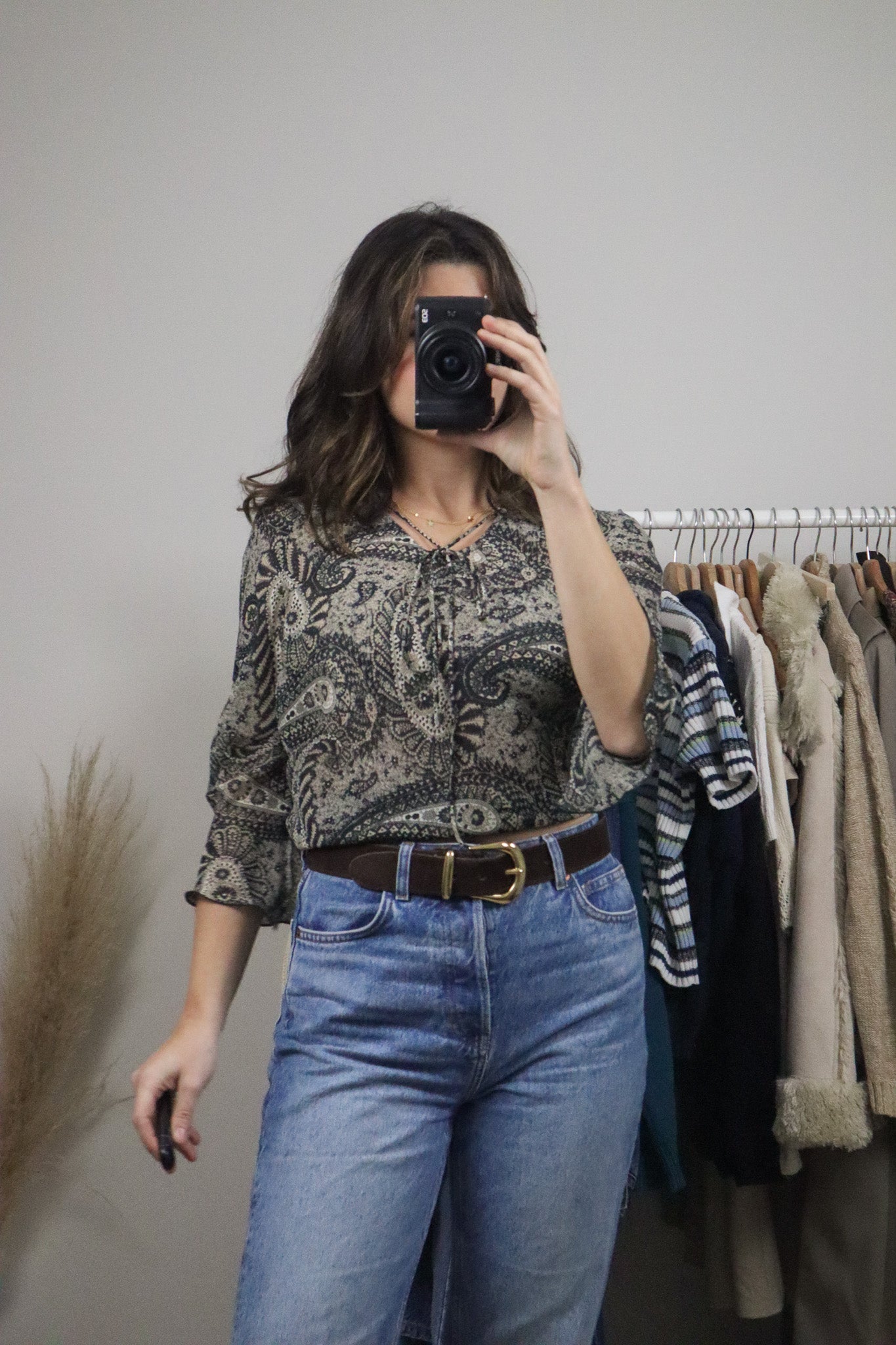 Vintage x Sheer Paisley Blouse (S)