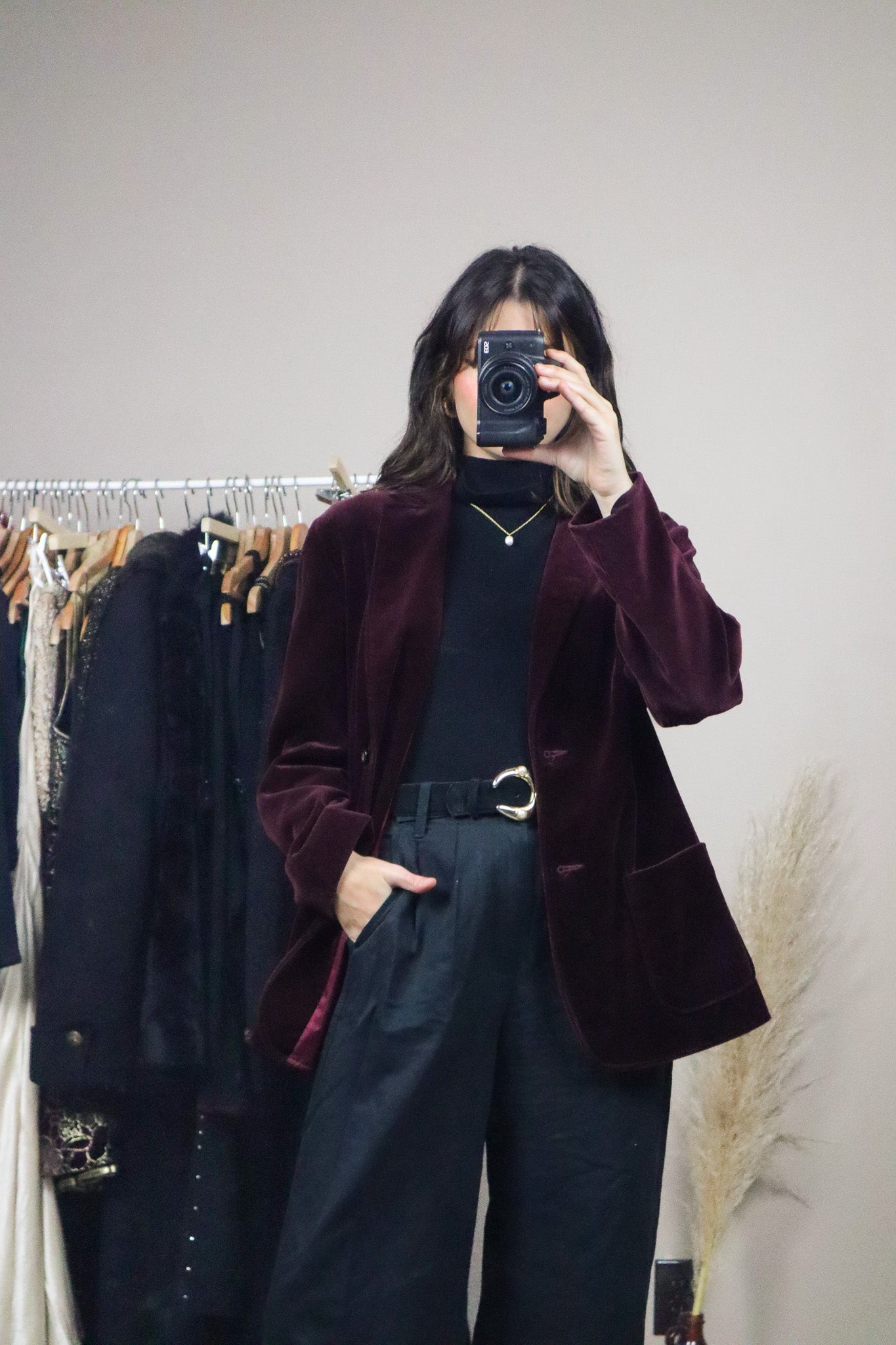 Made in Canada x Vintage x Velvet Blazer (M)