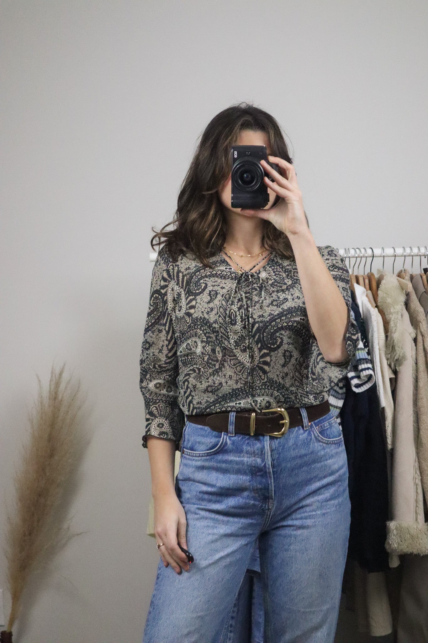 Vintage x Sheer Paisley Blouse (S)