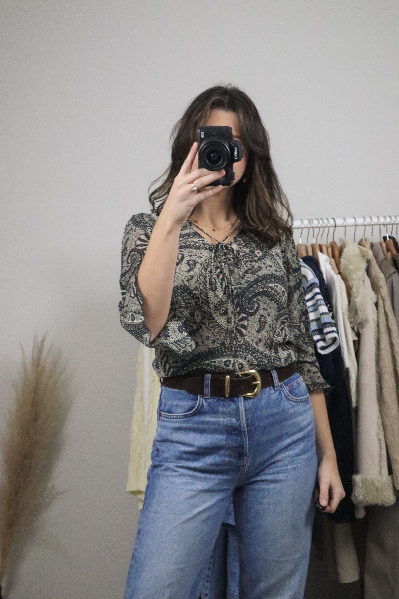 Vintage x Sheer Paisley Blouse (S)