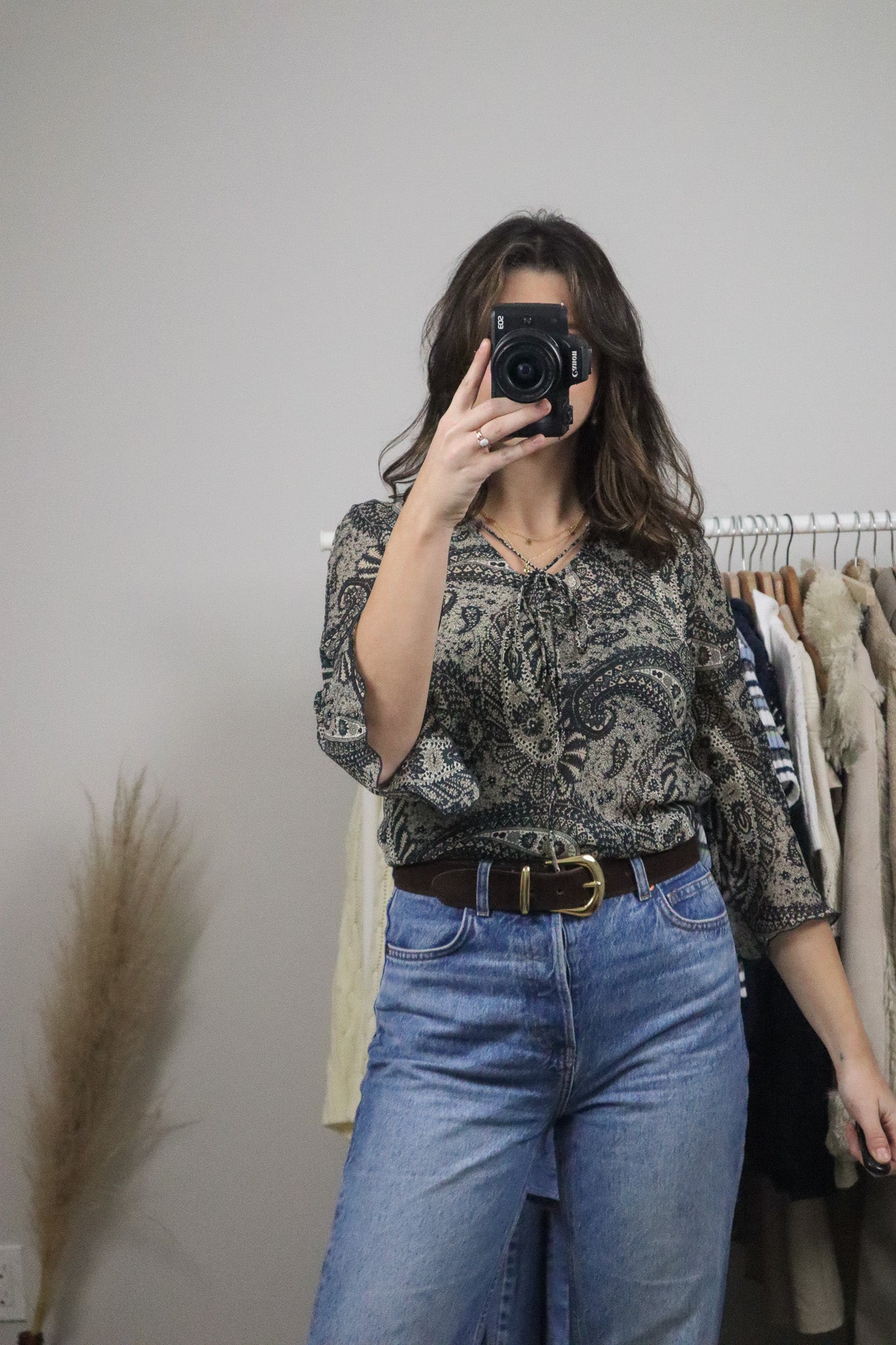 Vintage x Sheer Paisley Blouse (S)