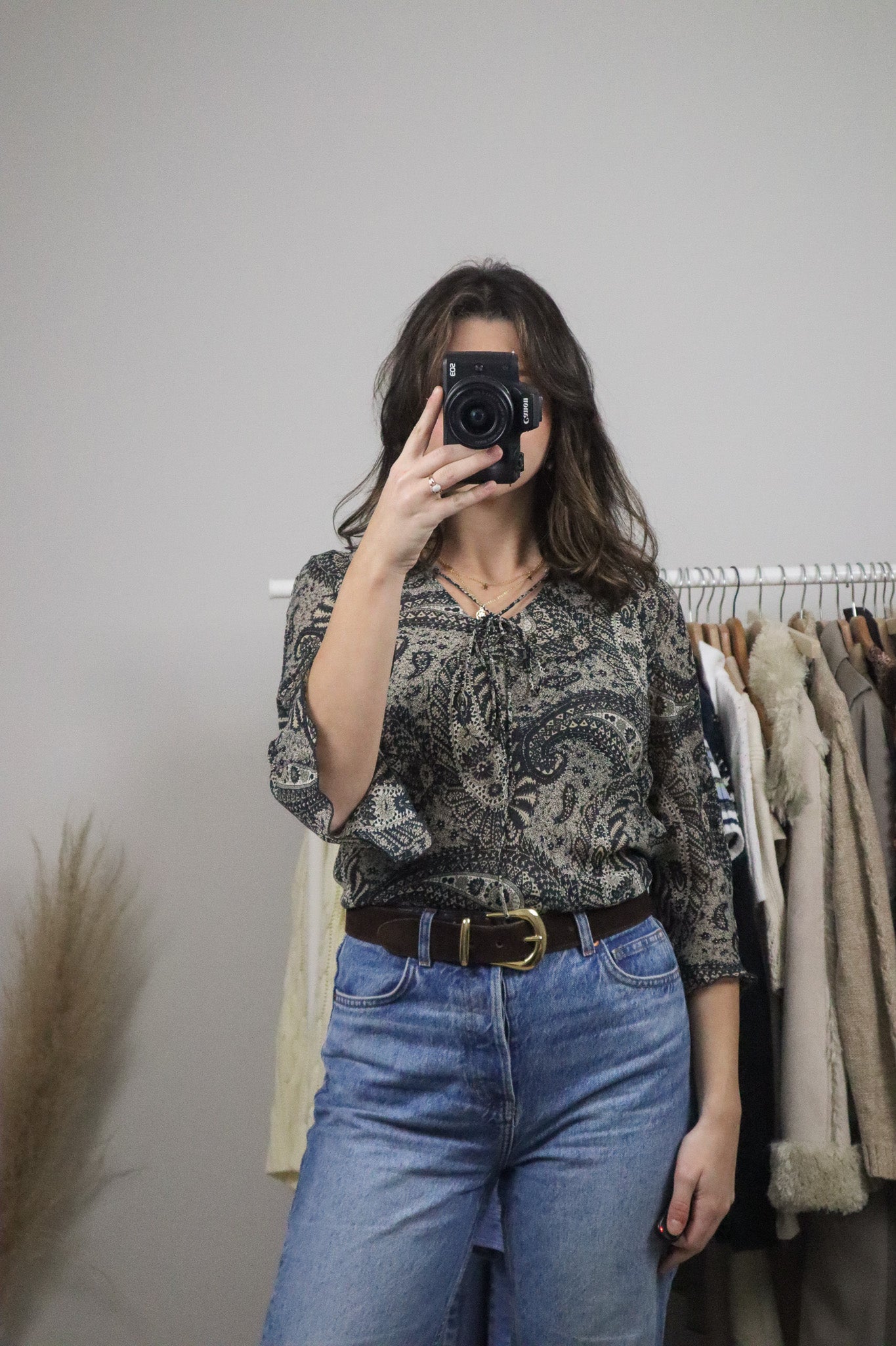 Vintage x Sheer Paisley Blouse (S)