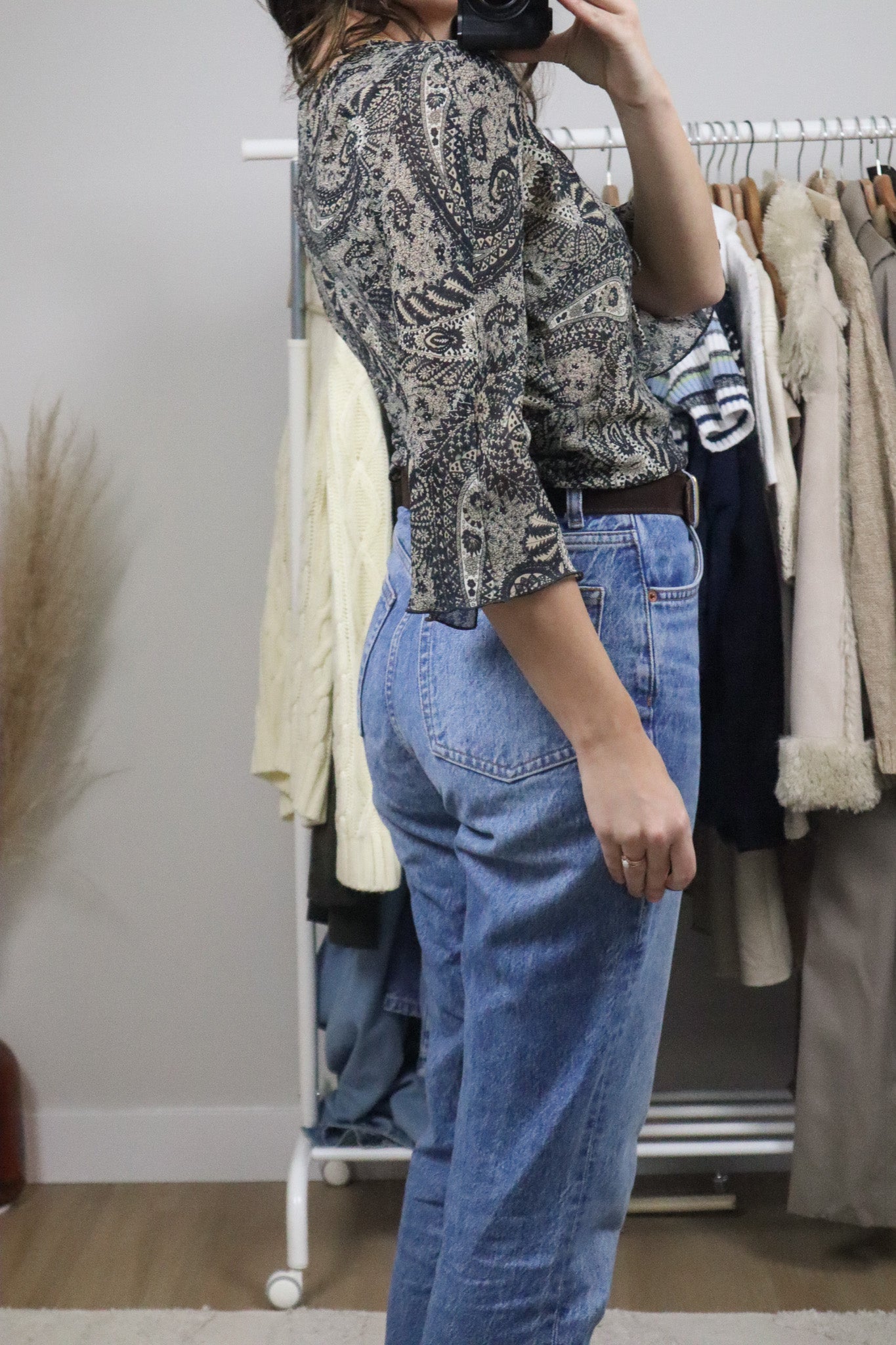 Vintage x Sheer Paisley Blouse (S)