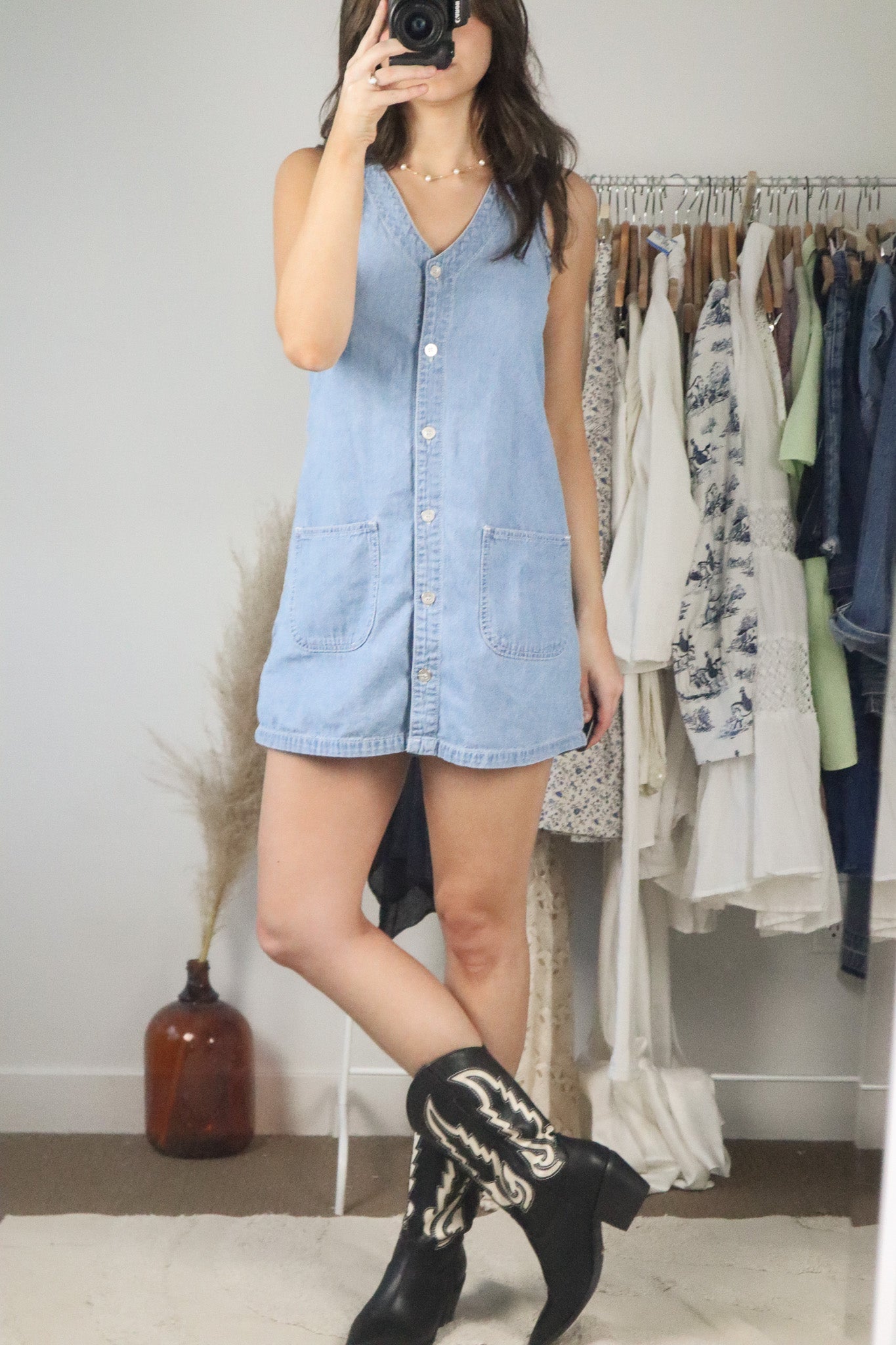 Modern x Denim Button Down Dress (XS)