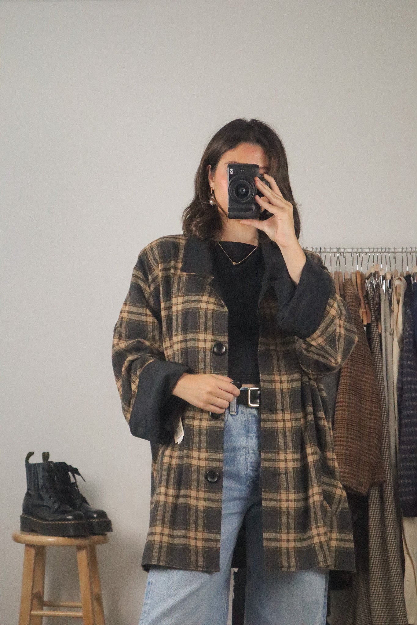 Made in Canada x Vintage x Deadstock Wool Blend Reversible Jacket (L/XL)