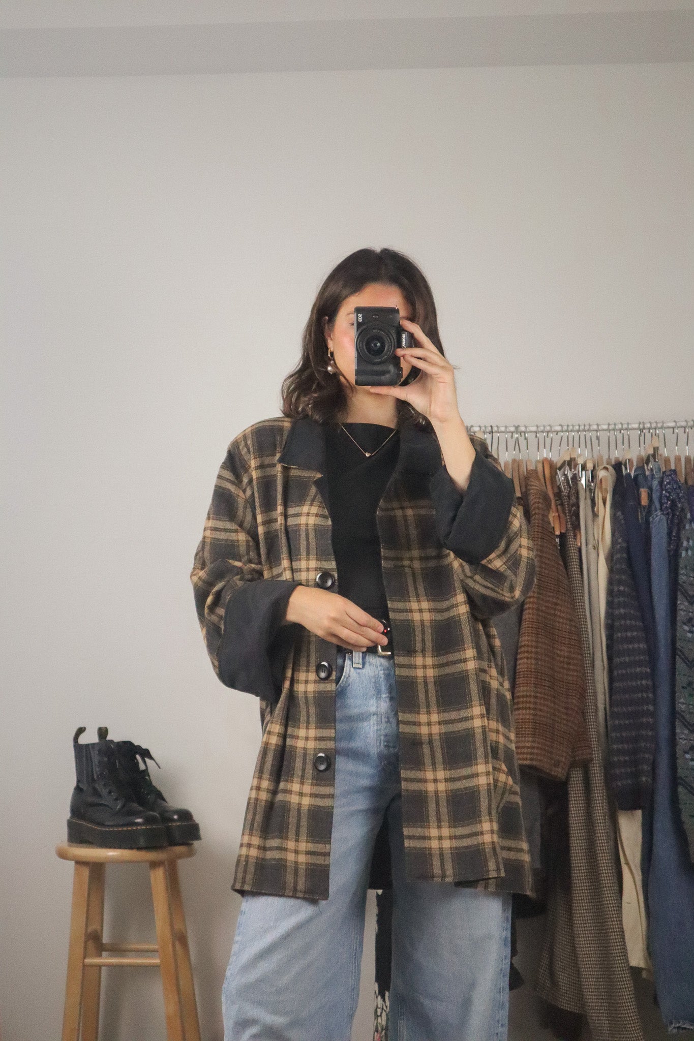 Made in Canada x Vintage x Deadstock Wool Blend Reversible Jacket (L/XL)
