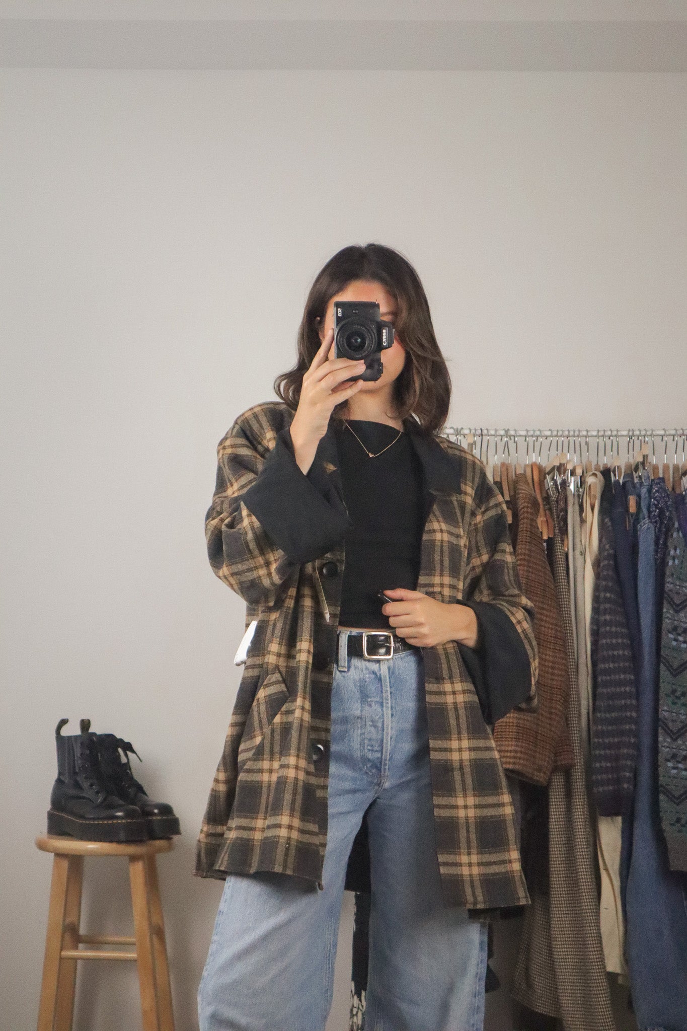 Made in Canada x Vintage x Deadstock Wool Blend Reversible Jacket (L/XL)