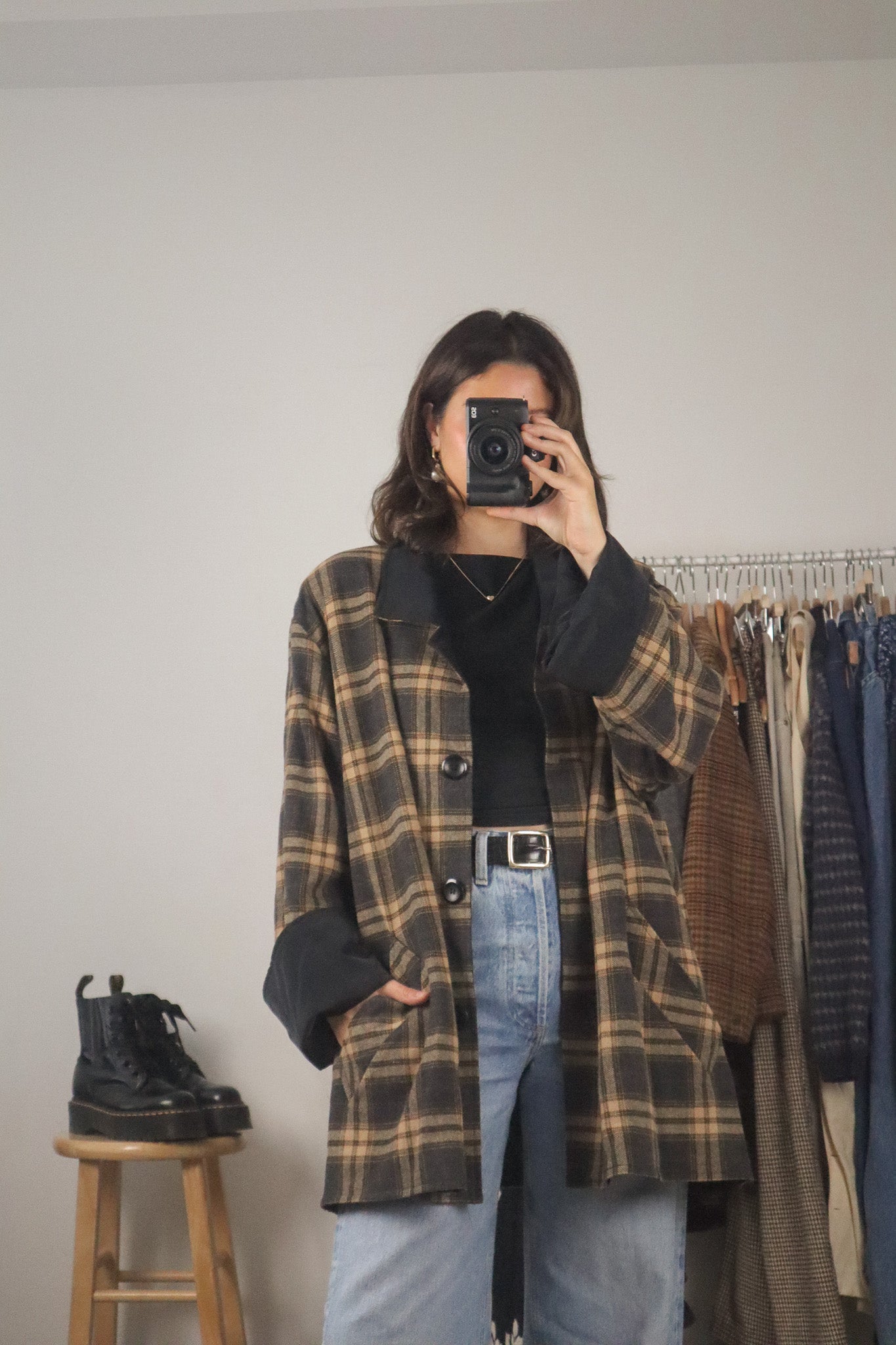 Made in Canada x Vintage x Deadstock Wool Blend Reversible Jacket (L/XL)