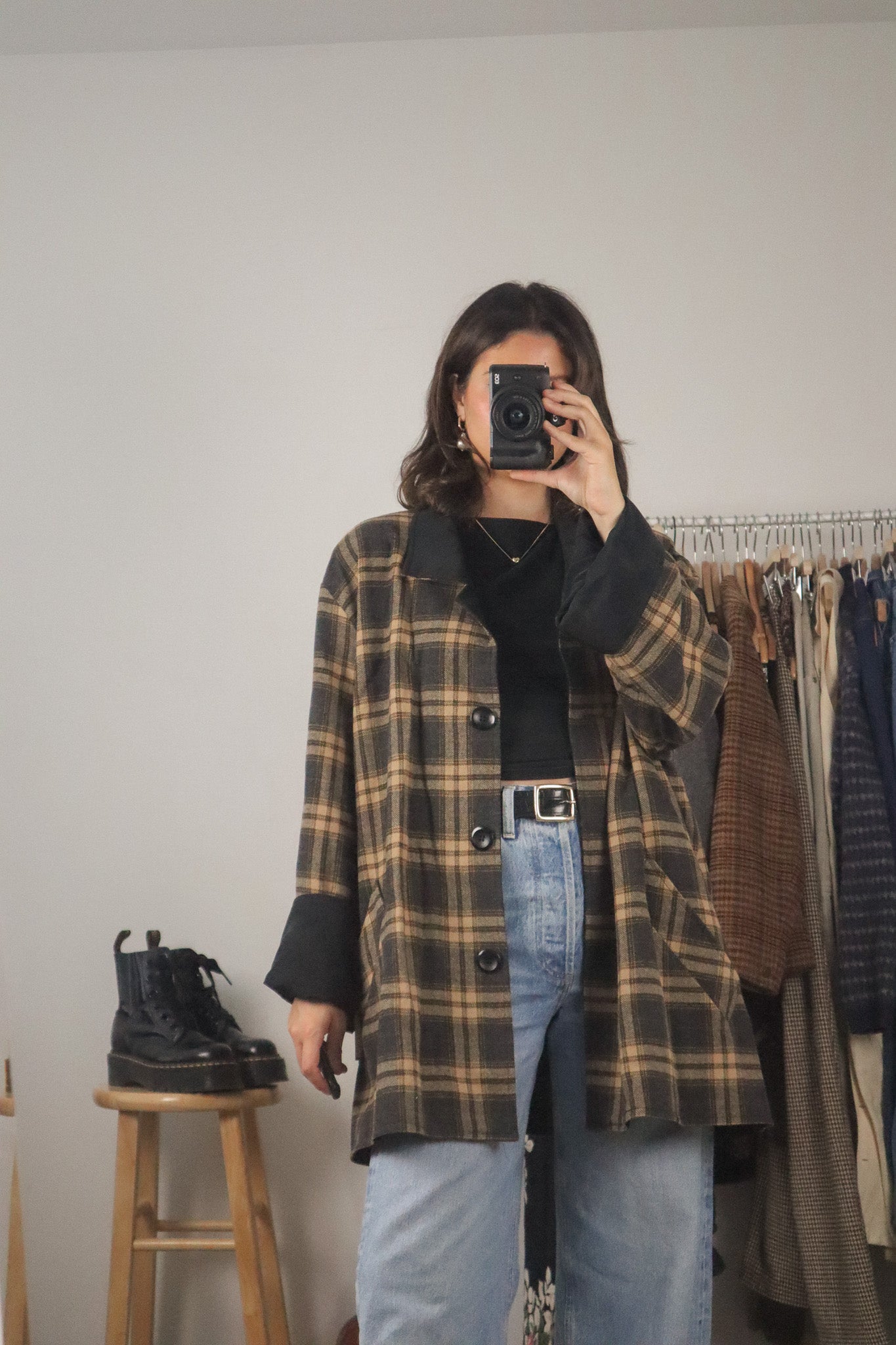 Made in Canada x Vintage x Deadstock Wool Blend Reversible Jacket (L/XL)
