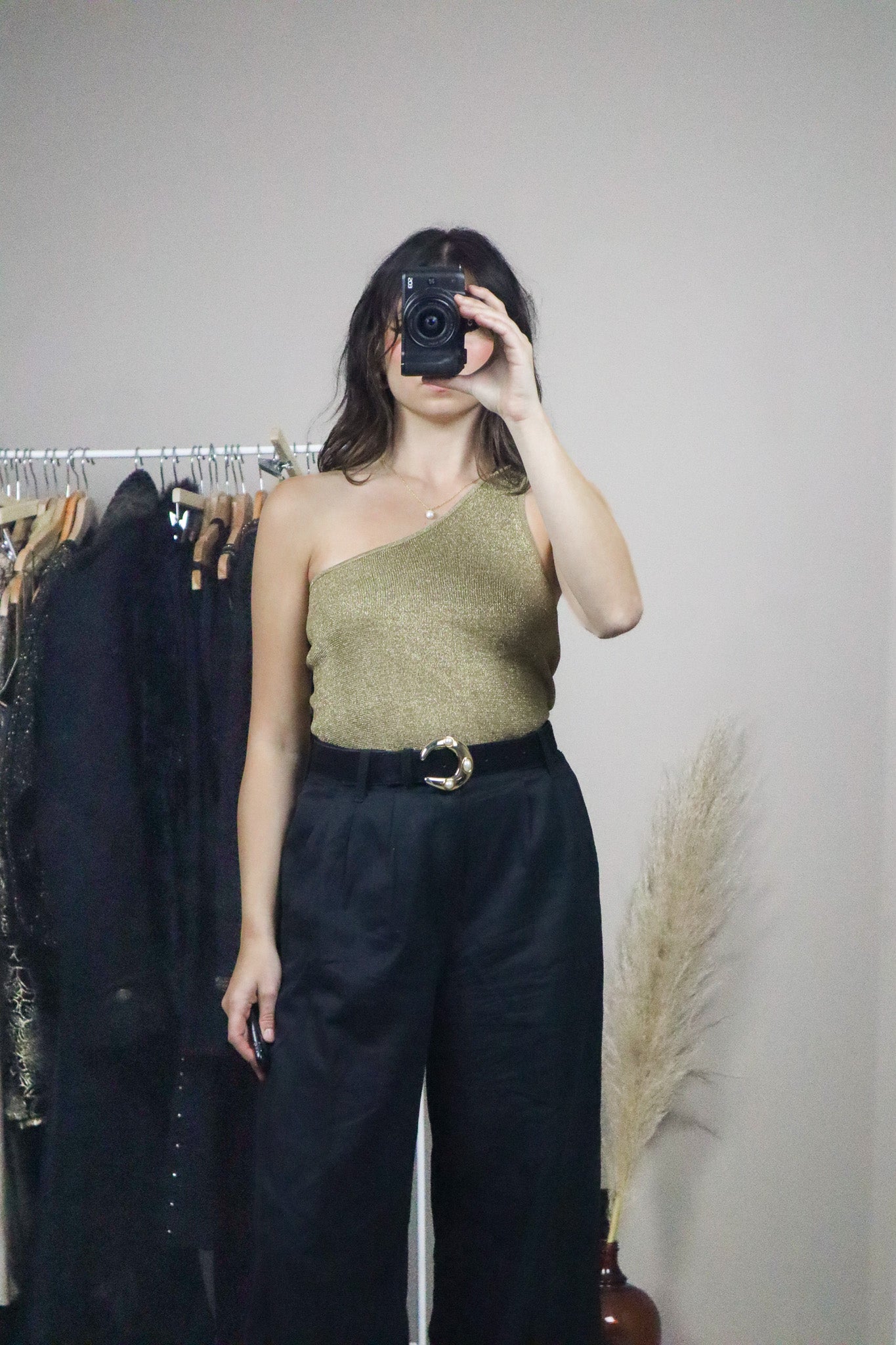 Vintage x One Shoulder Tank (M)