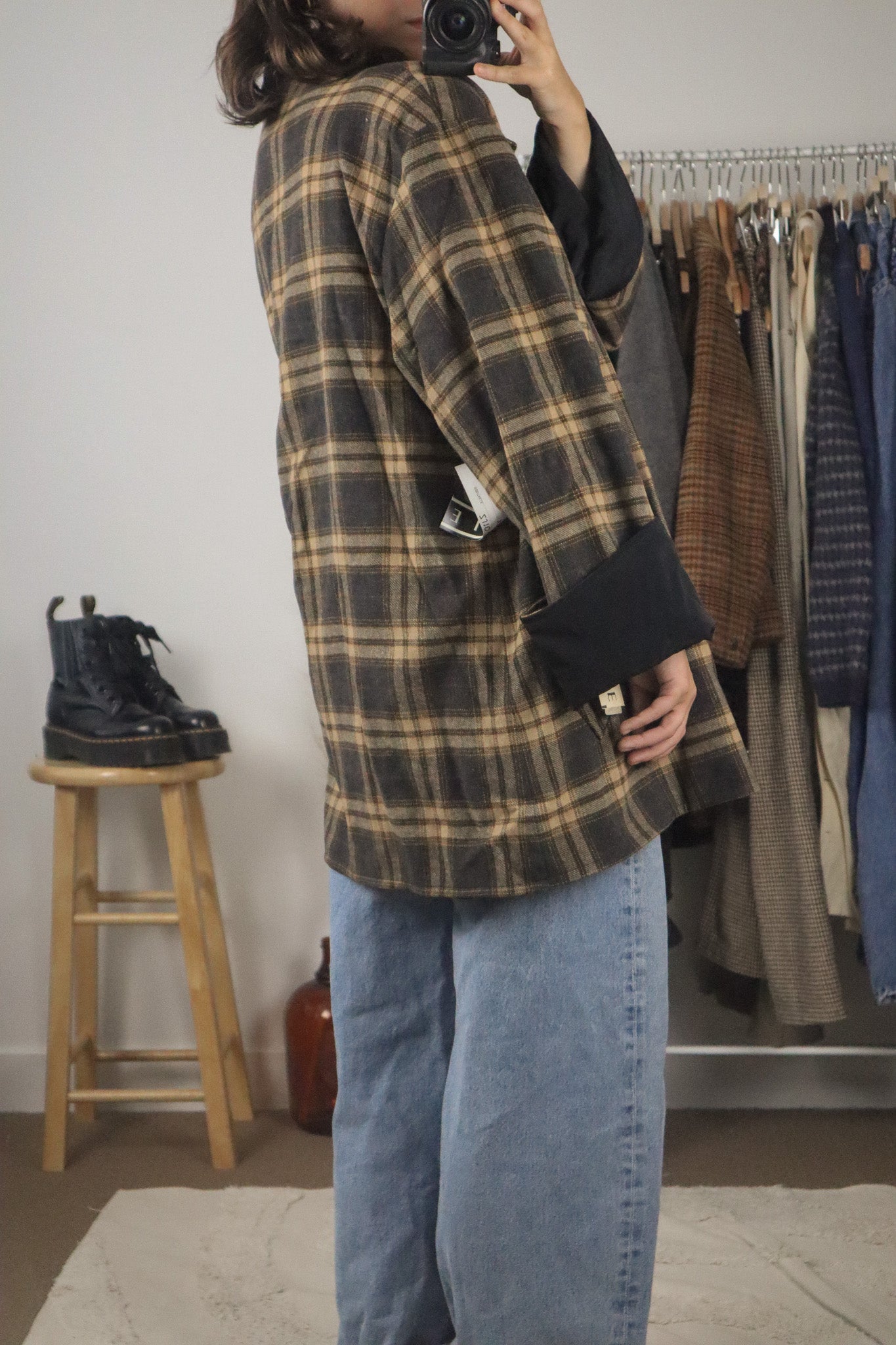 Made in Canada x Vintage x Deadstock Wool Blend Reversible Jacket (L/XL)
