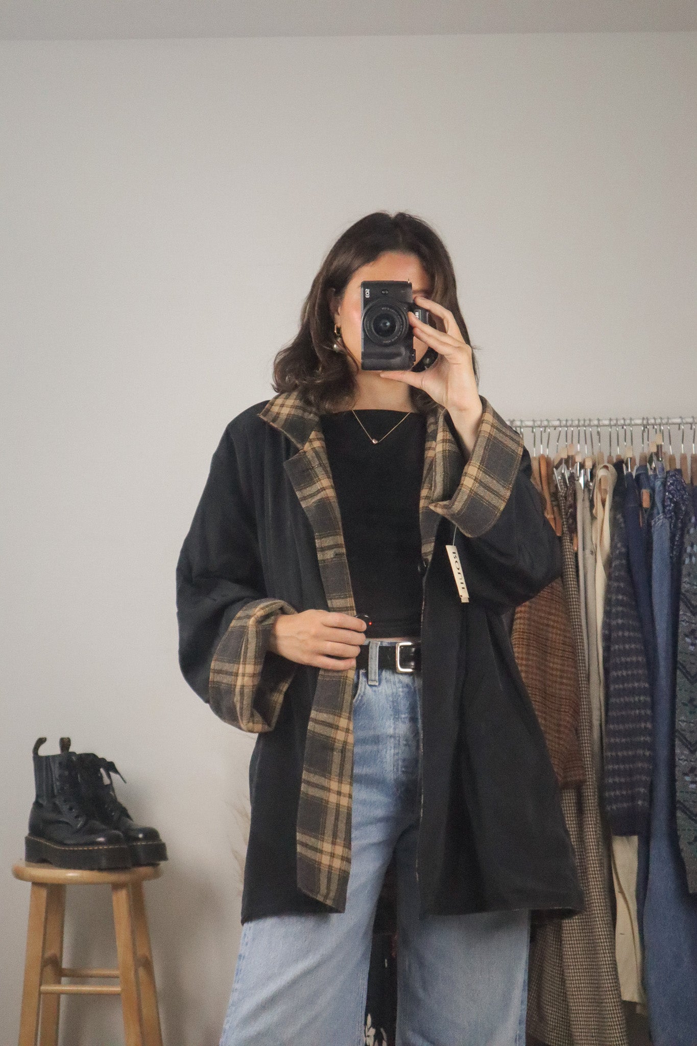 Made in Canada x Vintage x Deadstock Wool Blend Reversible Jacket (L/XL)