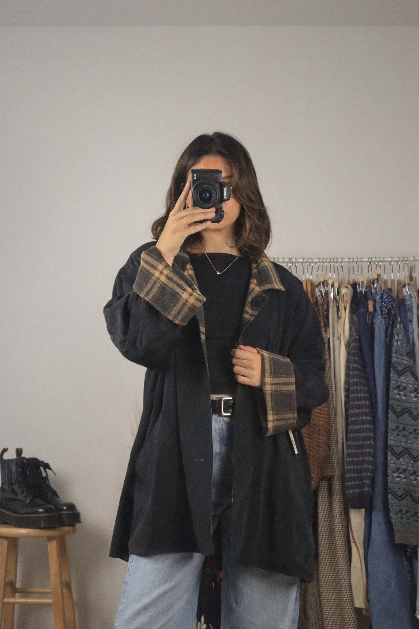 Made in Canada x Vintage x Deadstock Wool Blend Reversible Jacket (L/XL)