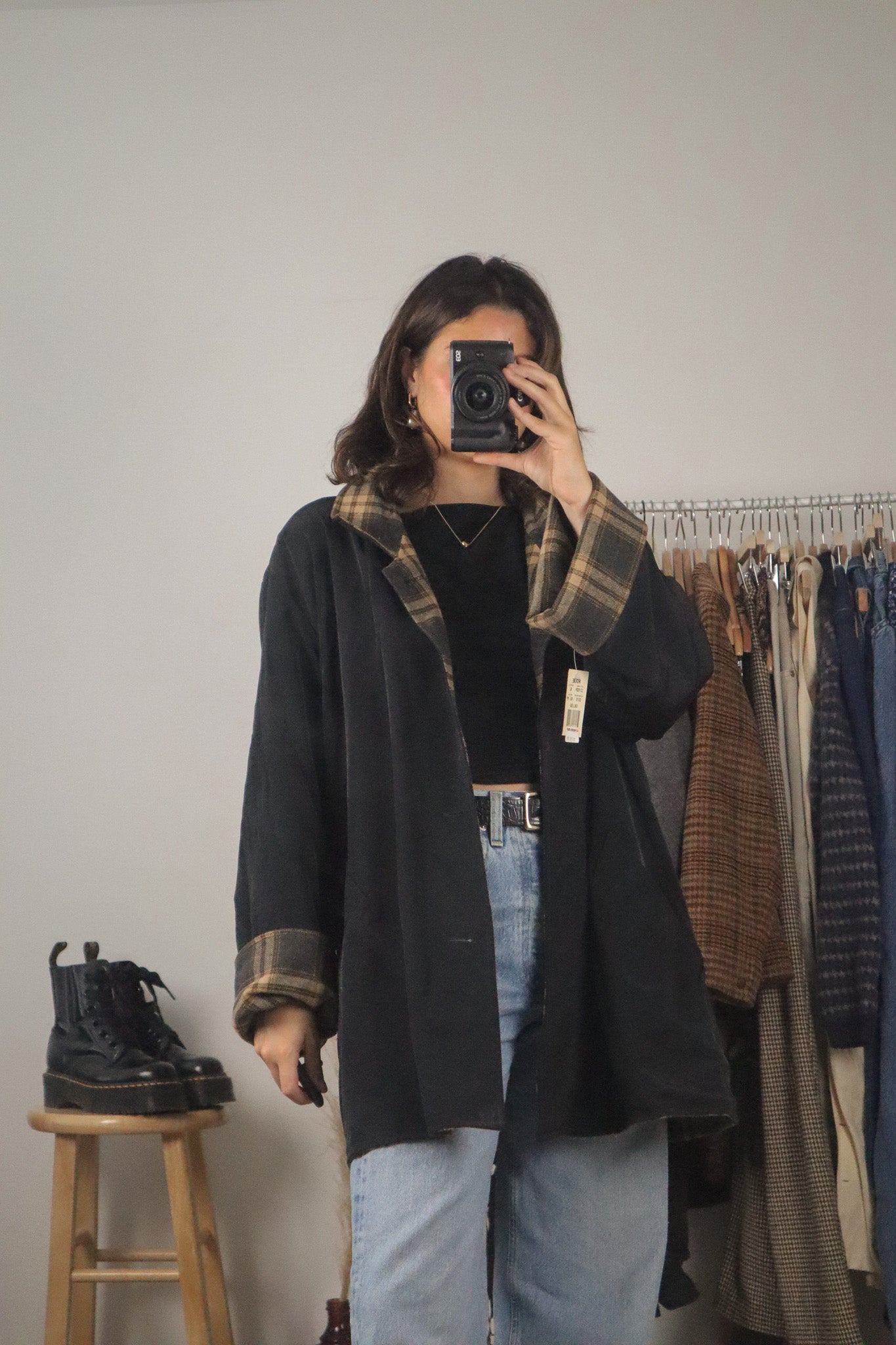Made in Canada x Vintage x Deadstock Wool Blend Reversible Jacket (L/XL)