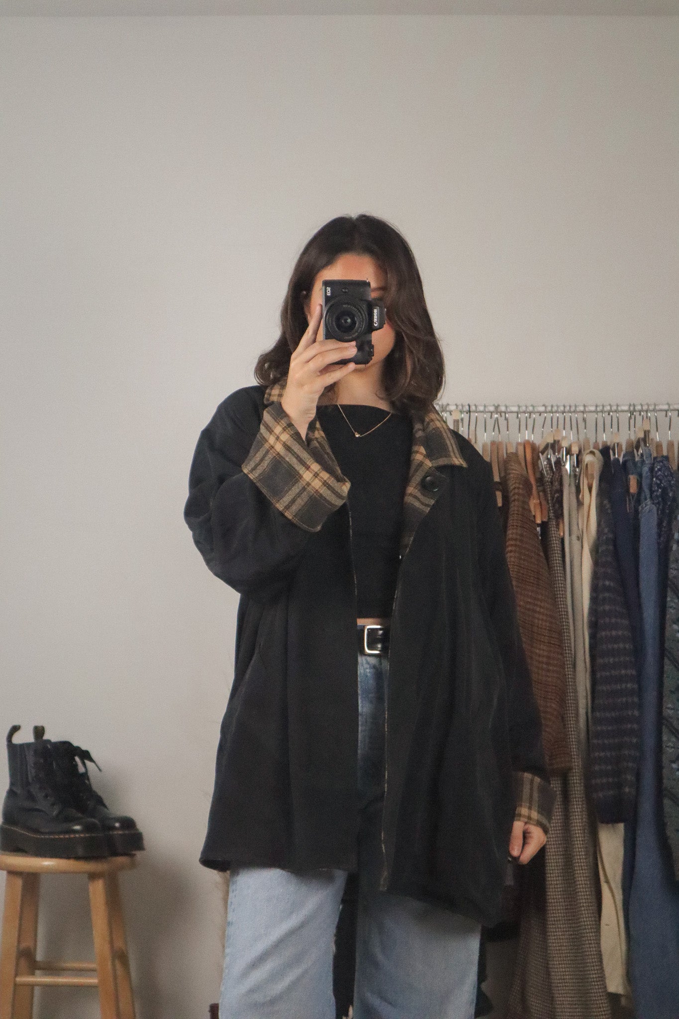 Made in Canada x Vintage x Deadstock Wool Blend Reversible Jacket (L/XL)