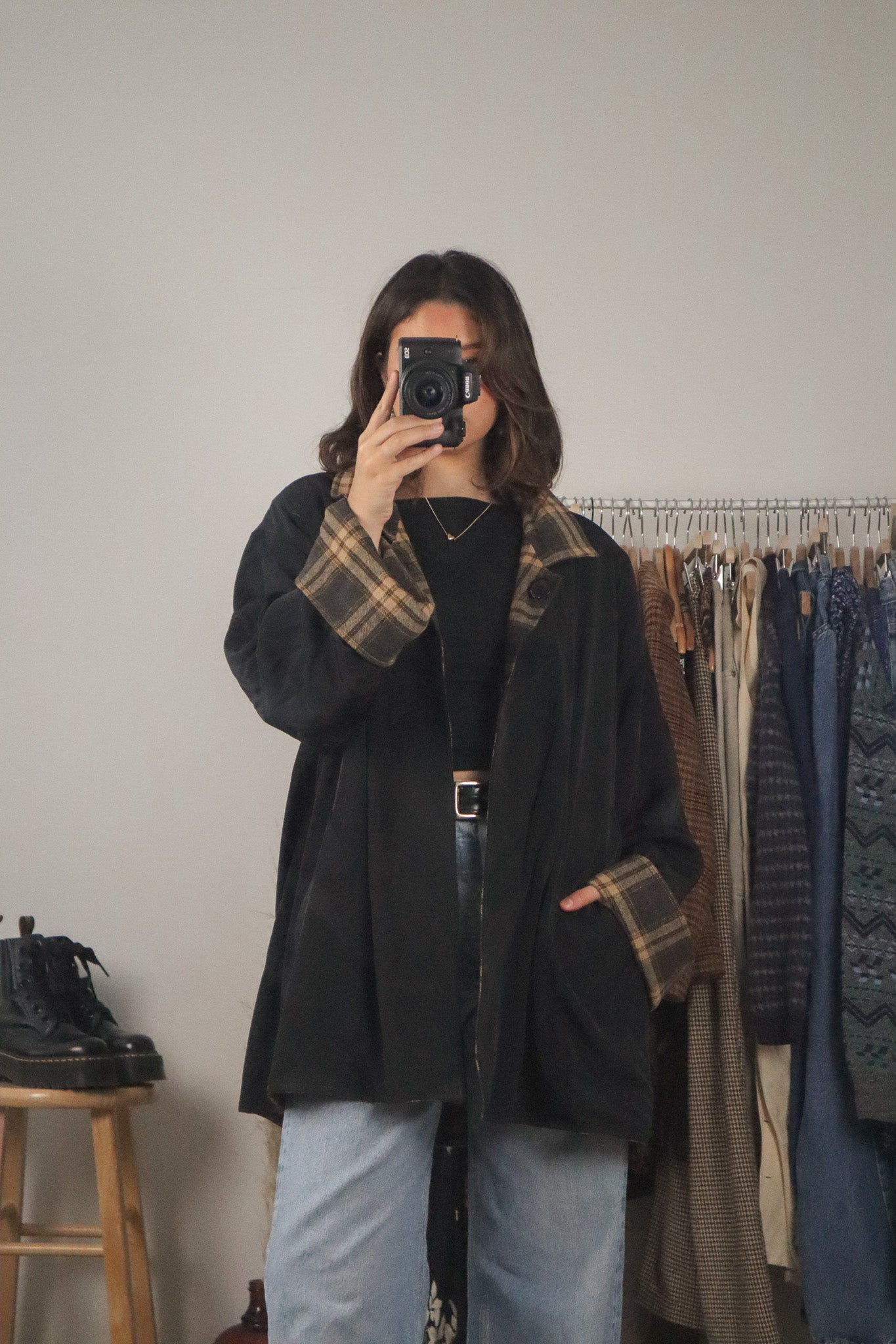 Made in Canada x Vintage x Deadstock Wool Blend Reversible Jacket (L/XL)