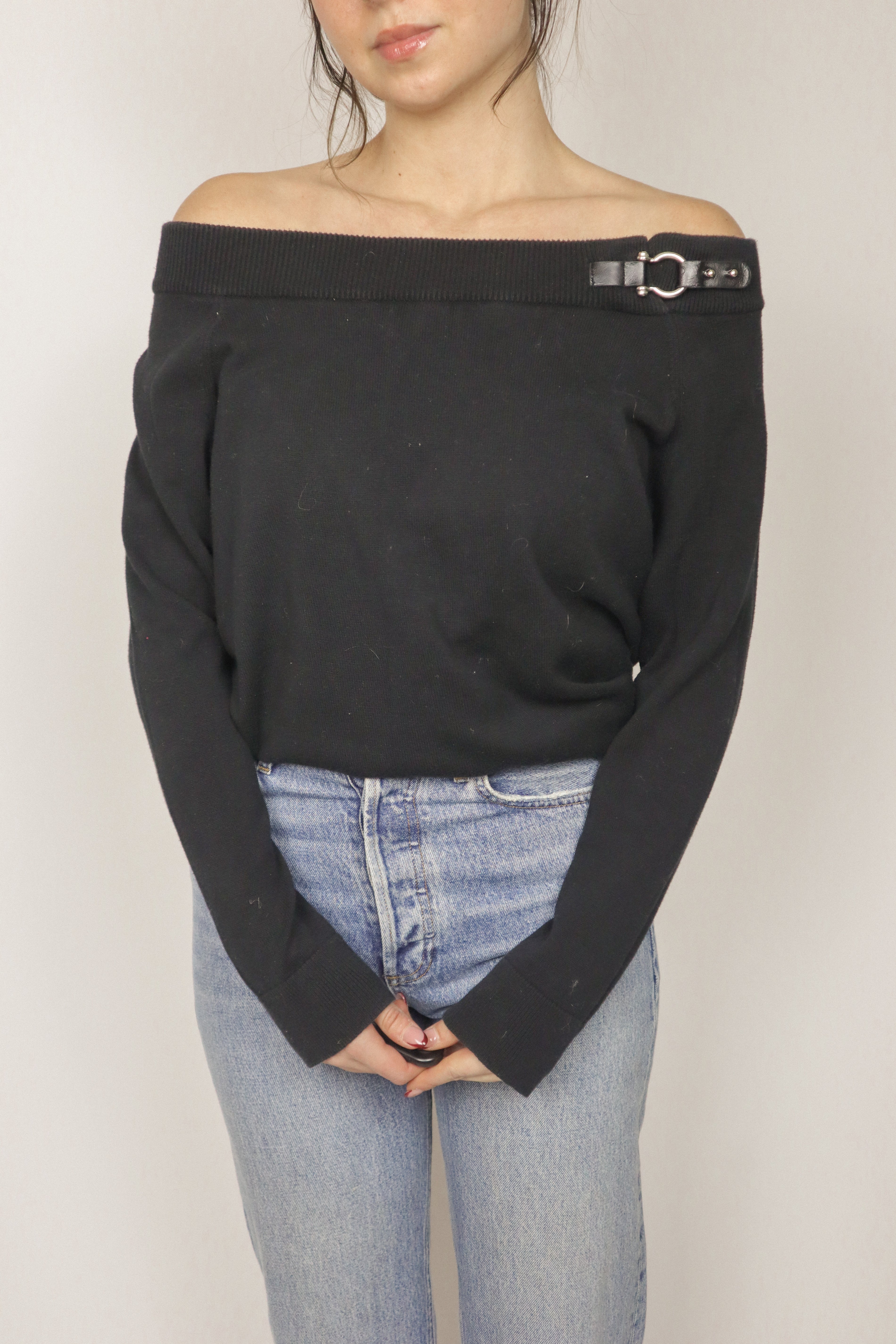 Ralph Lauren x Off-The-Shoulder Buckle Top (M)