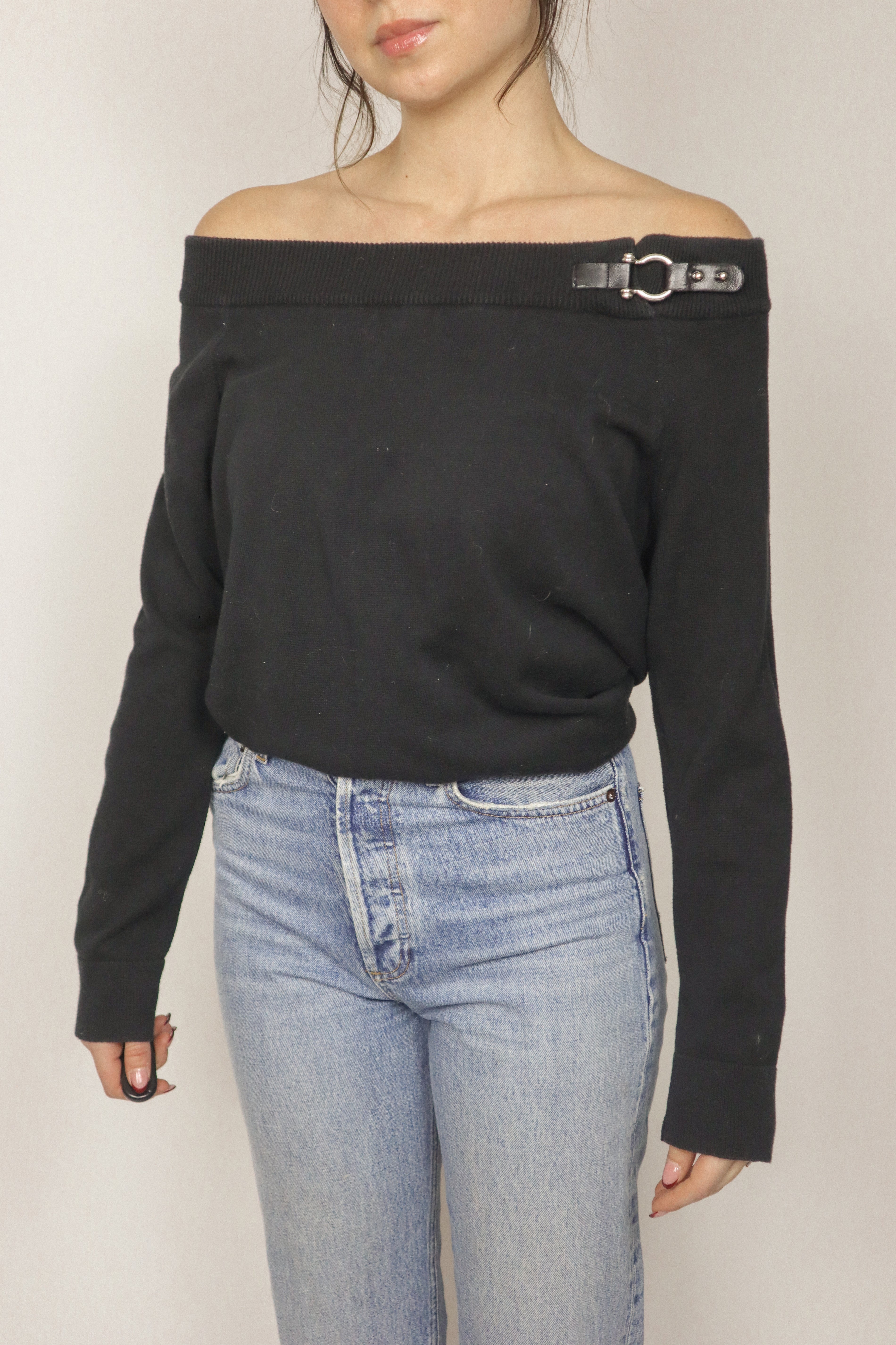 Ralph Lauren x Off-The-Shoulder Buckle Top (M)