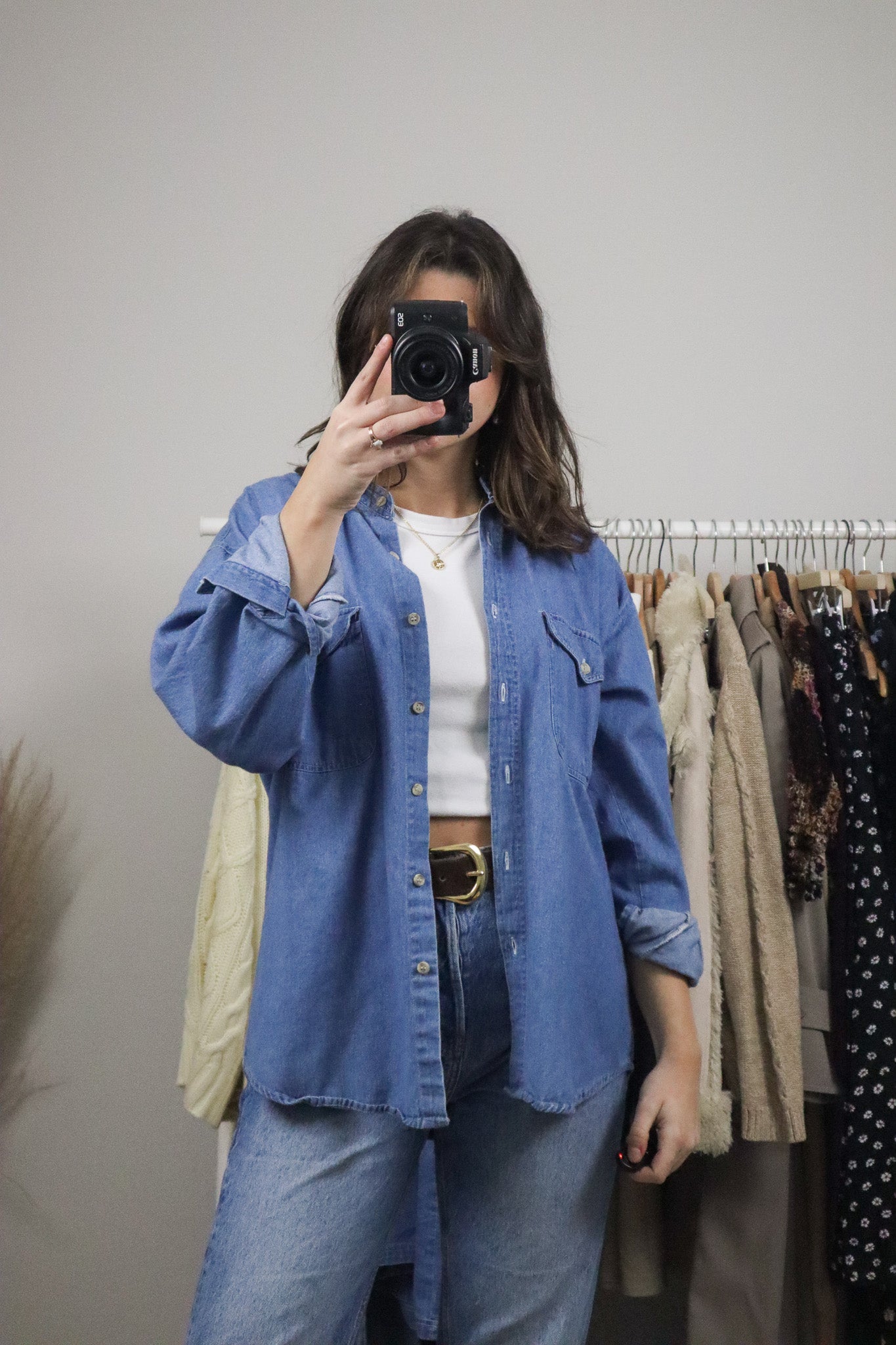 Vintage x Denim Button Up (S)