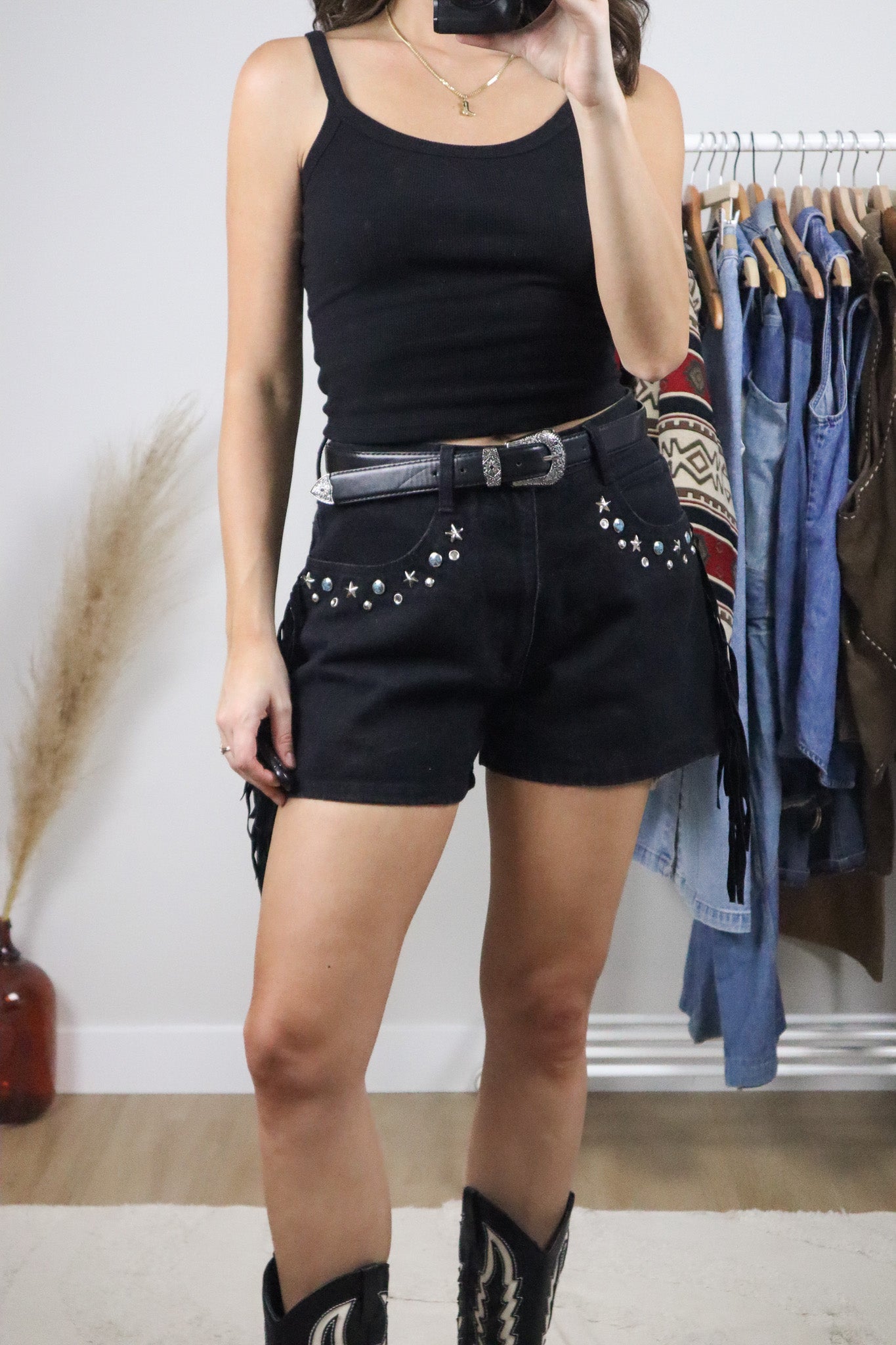 Vintage x Faux Leather Belt (L)