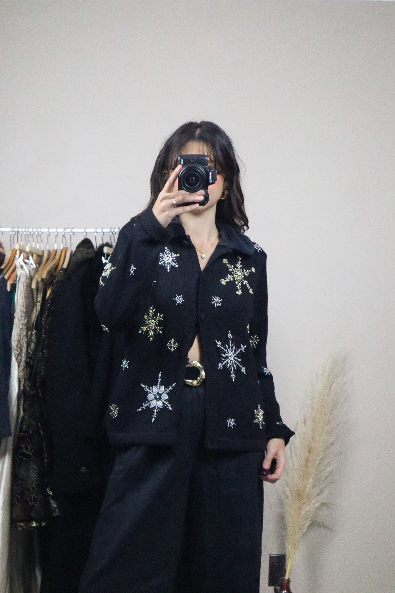 Vintage x Snowflake Beaded Collared (S/M)