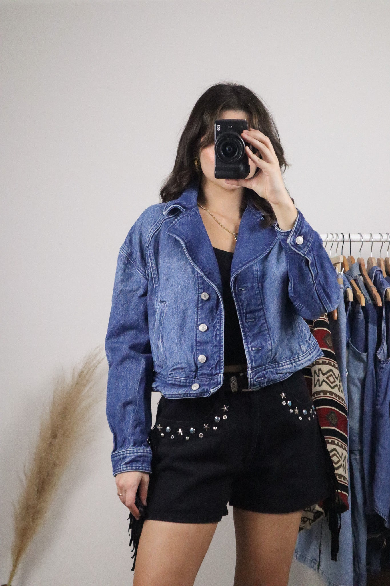 Modern x Free People x Denim Cropped Jacket (S)