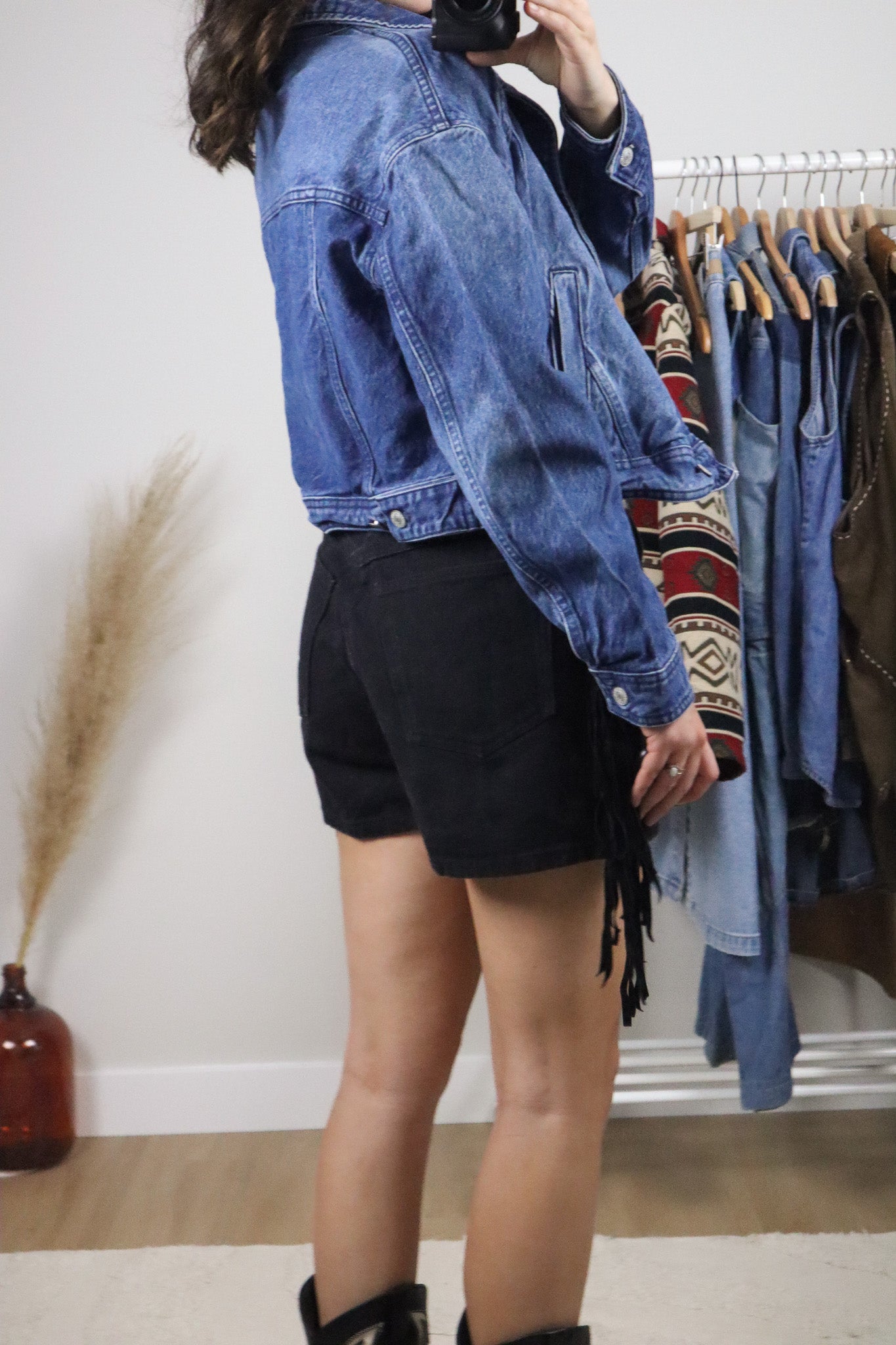 Modern x Free People x Denim Cropped Jacket (S)