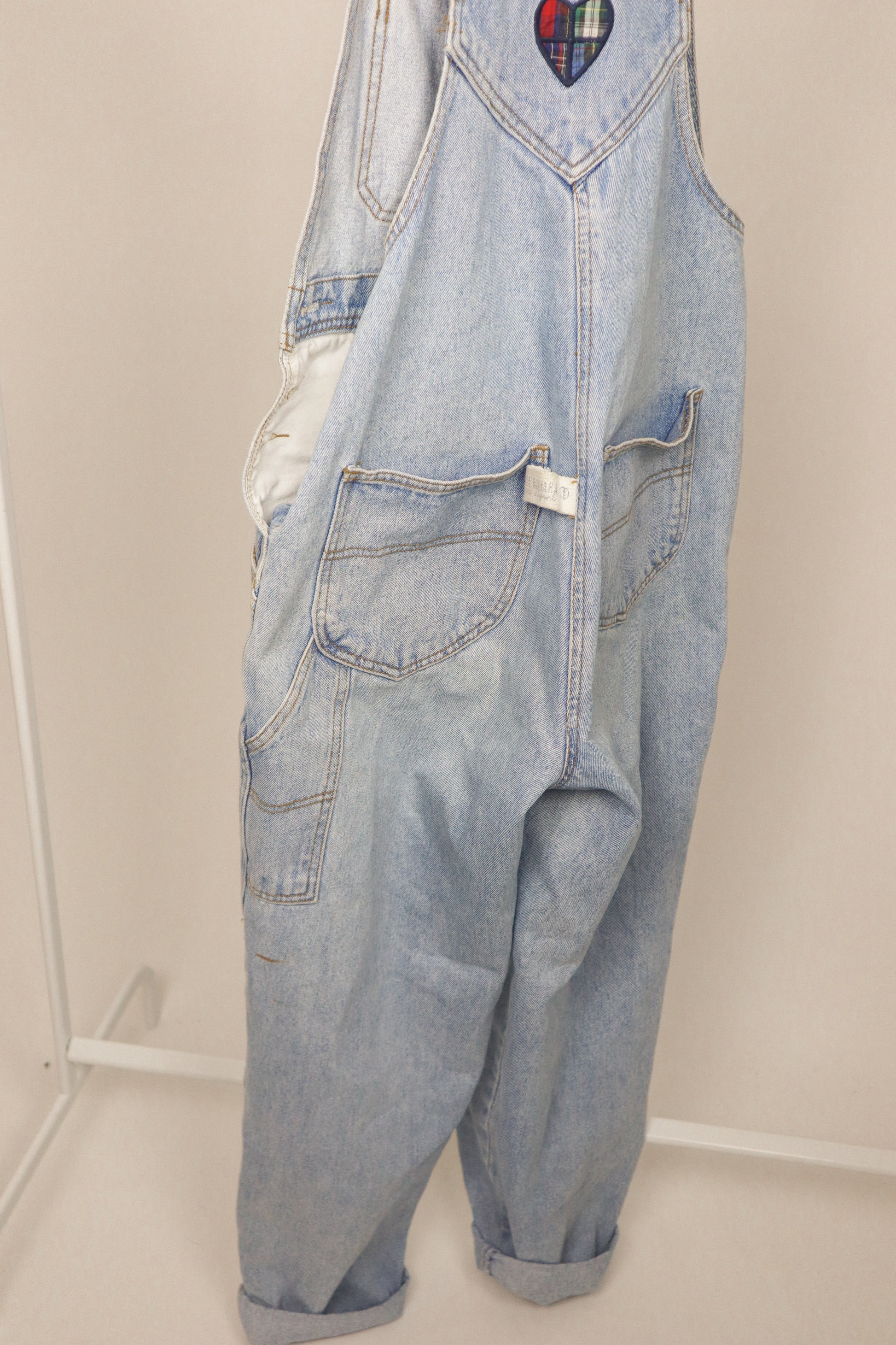 Vintage x Heart Patchwork Overalls (6/8)