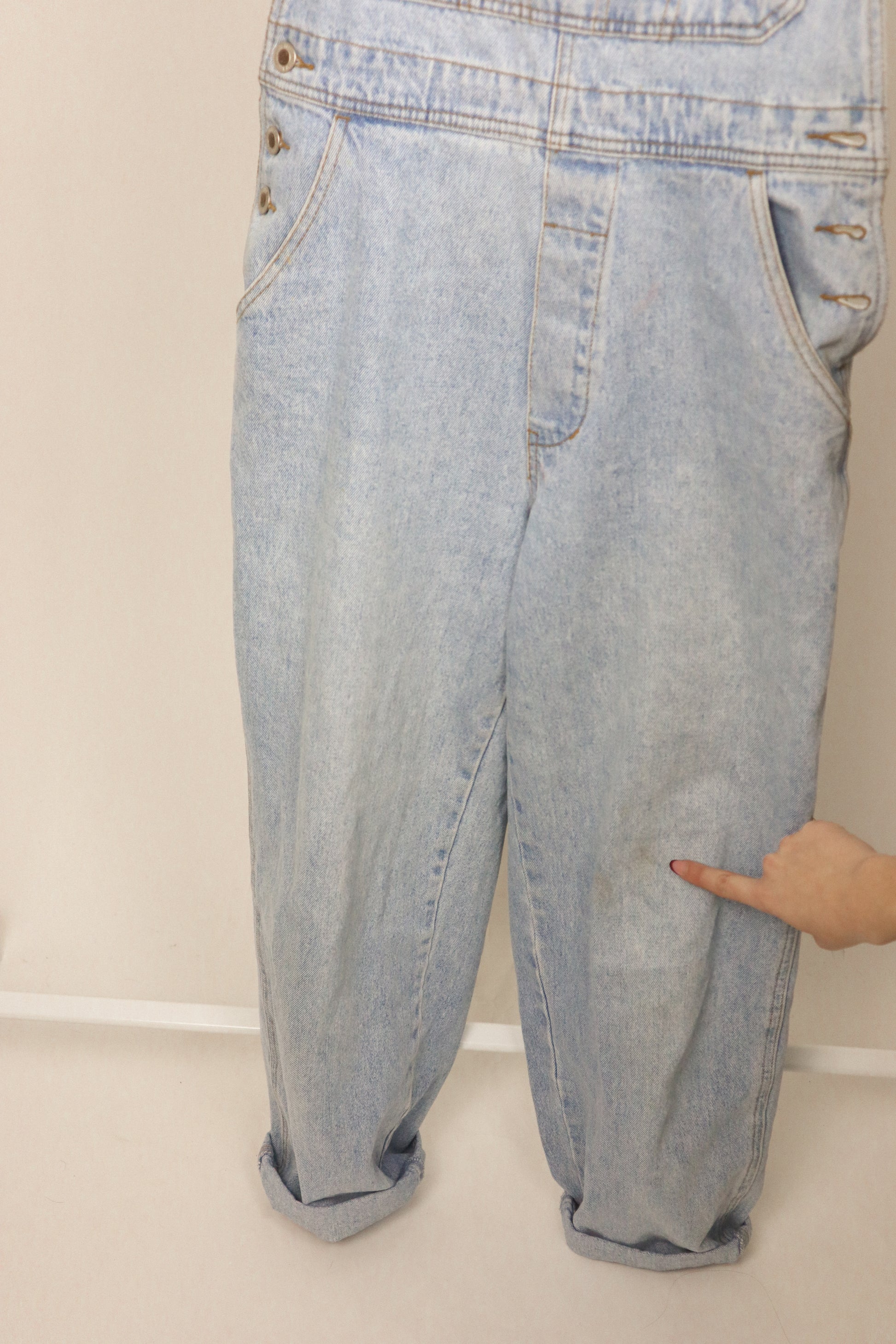 Vintage x Heart Patchwork Overalls (6/8)