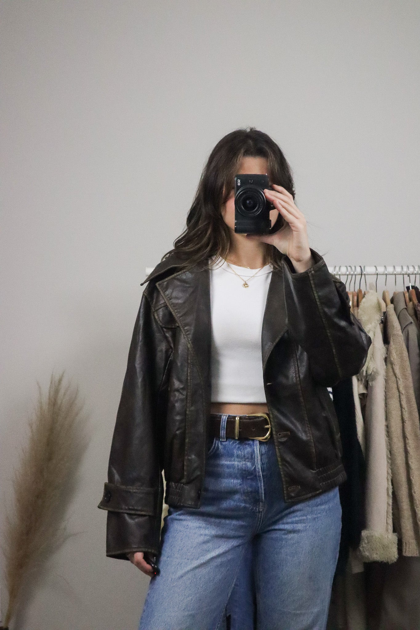 Modern x Faux Lather Jacket (S/M)