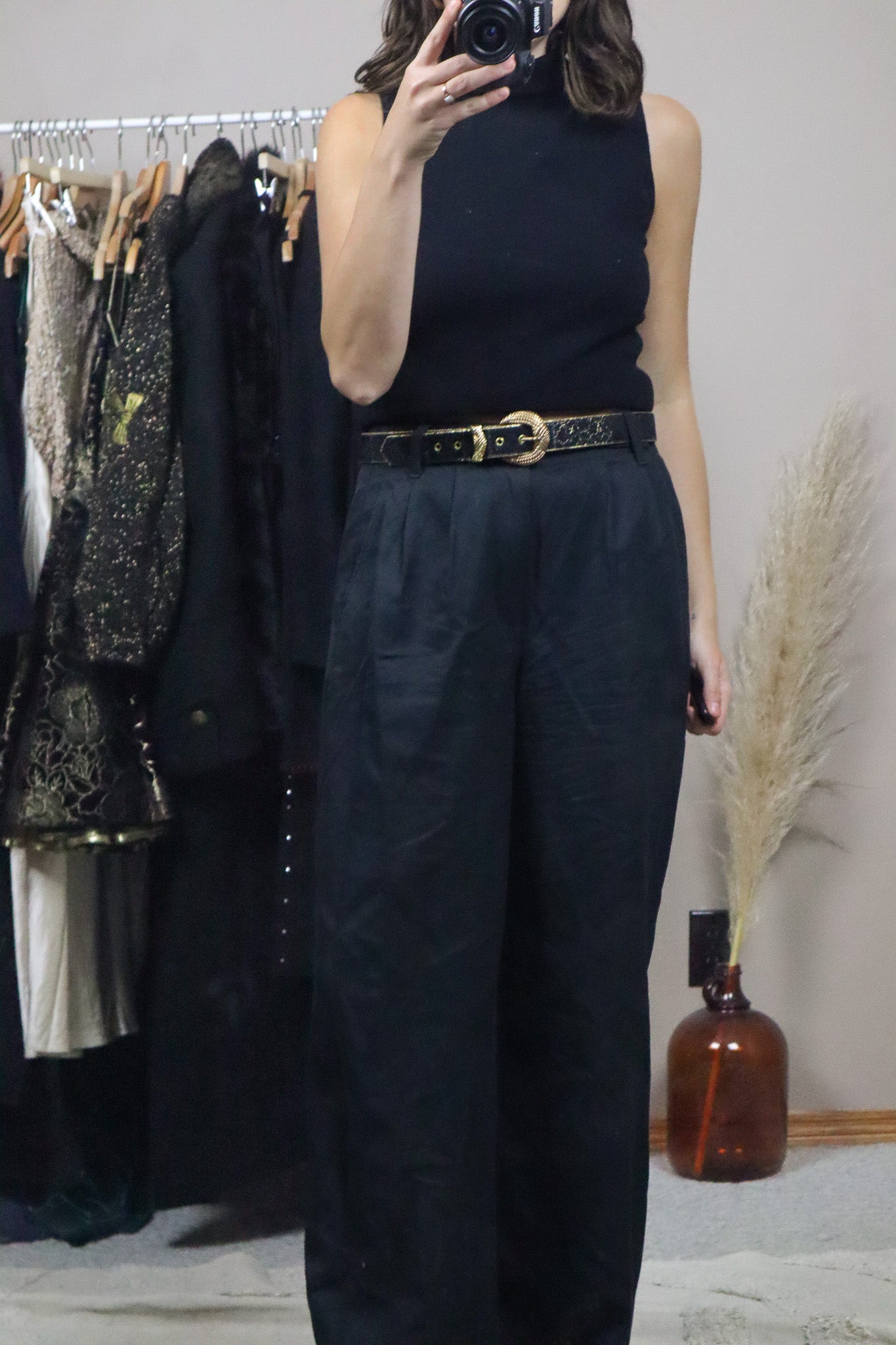 Vintage x Patchwork/Floral Belt (M)