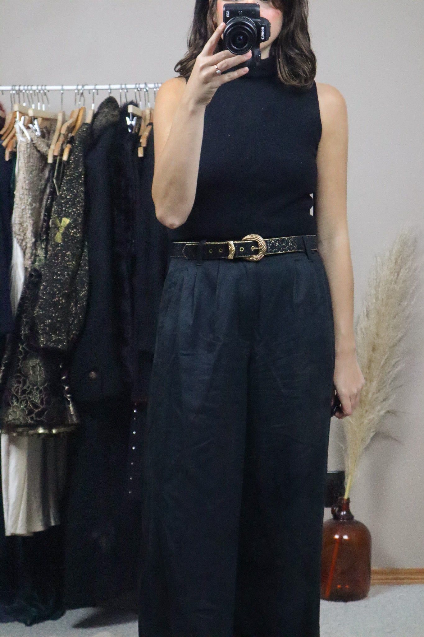 Vintage x Patchwork/Floral Belt (M)