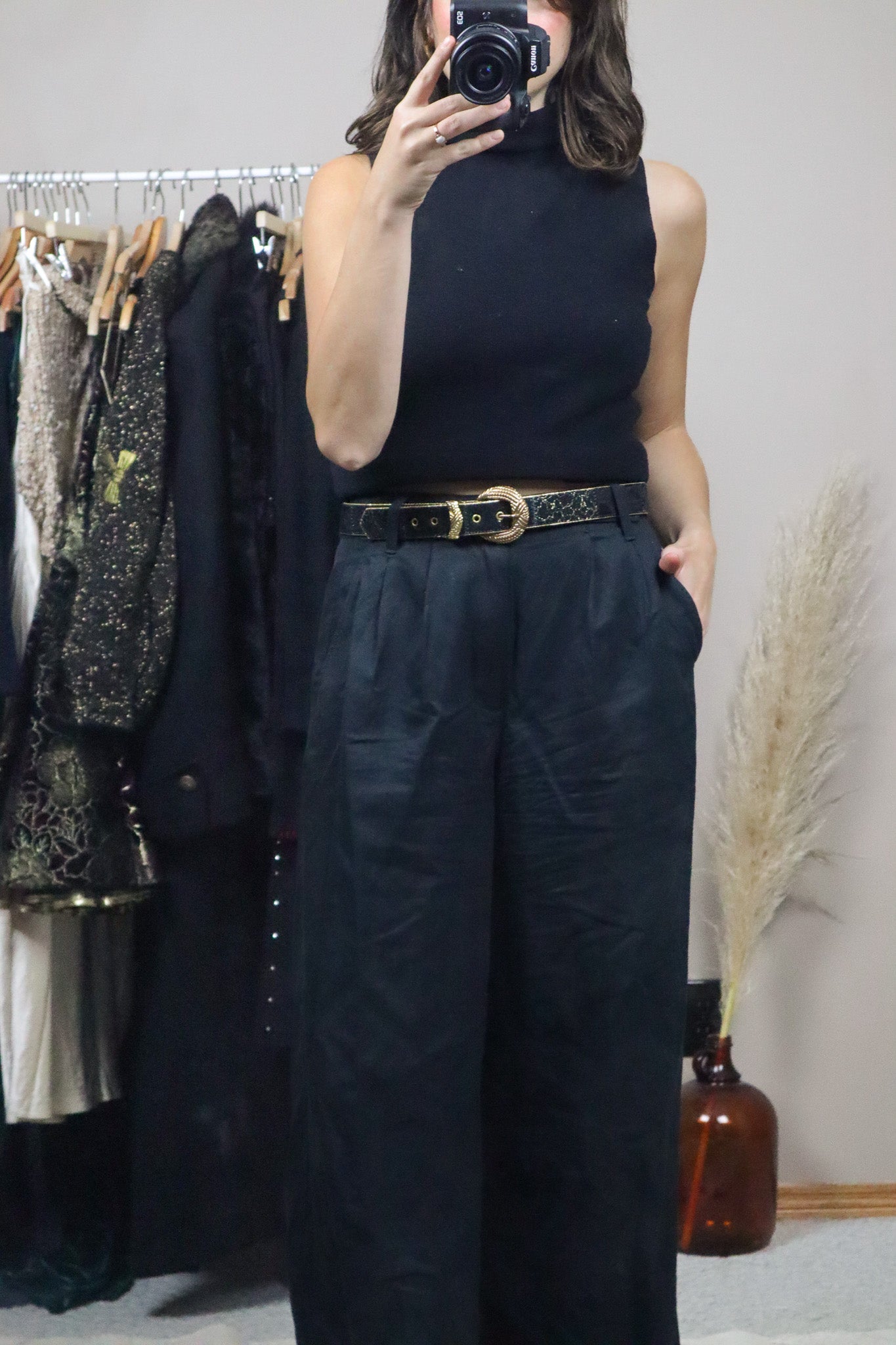 Vintage x Patchwork/Floral Belt (M)