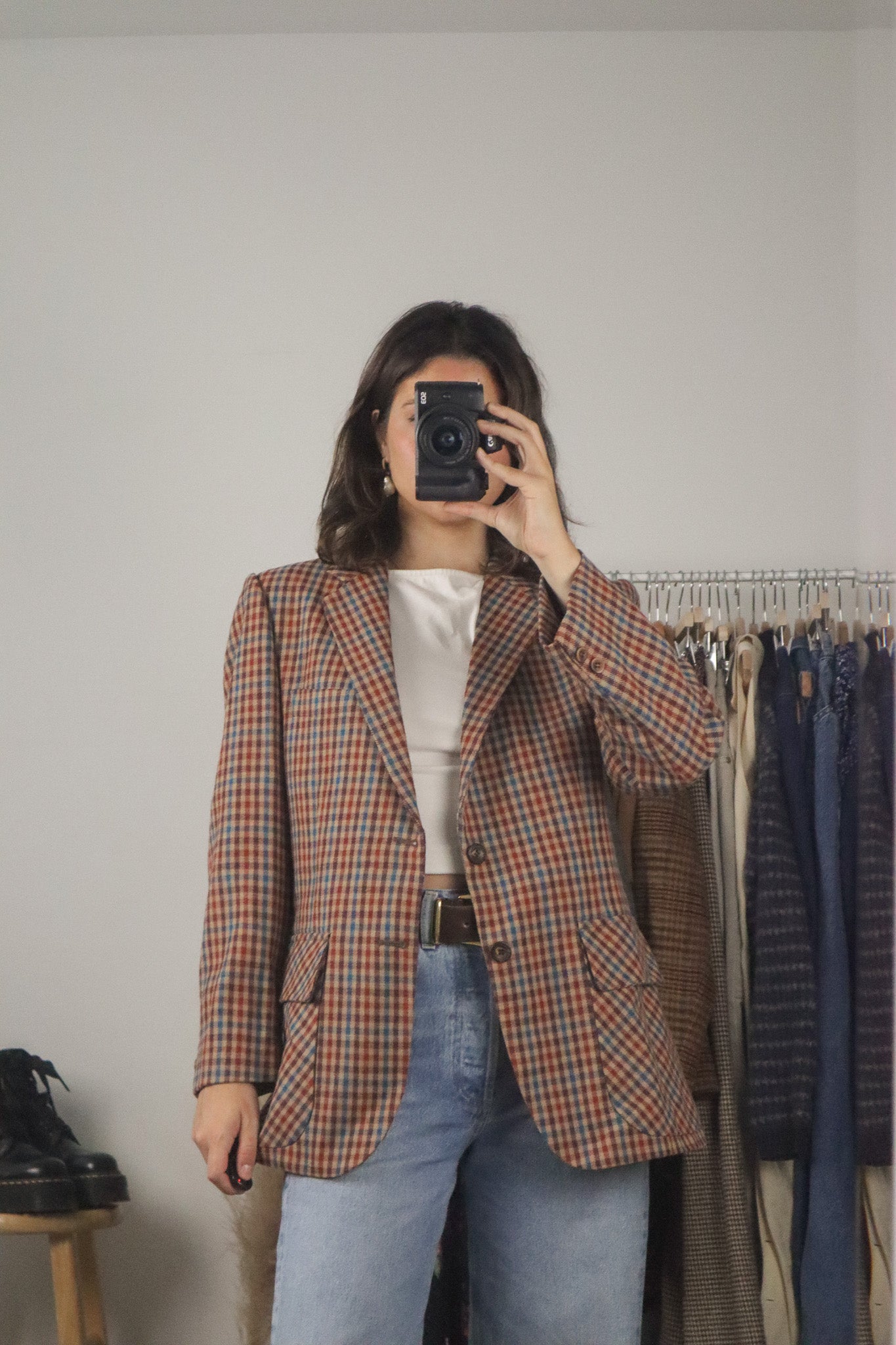 Made in Canada x Vintage x Plaid Blazer (M)