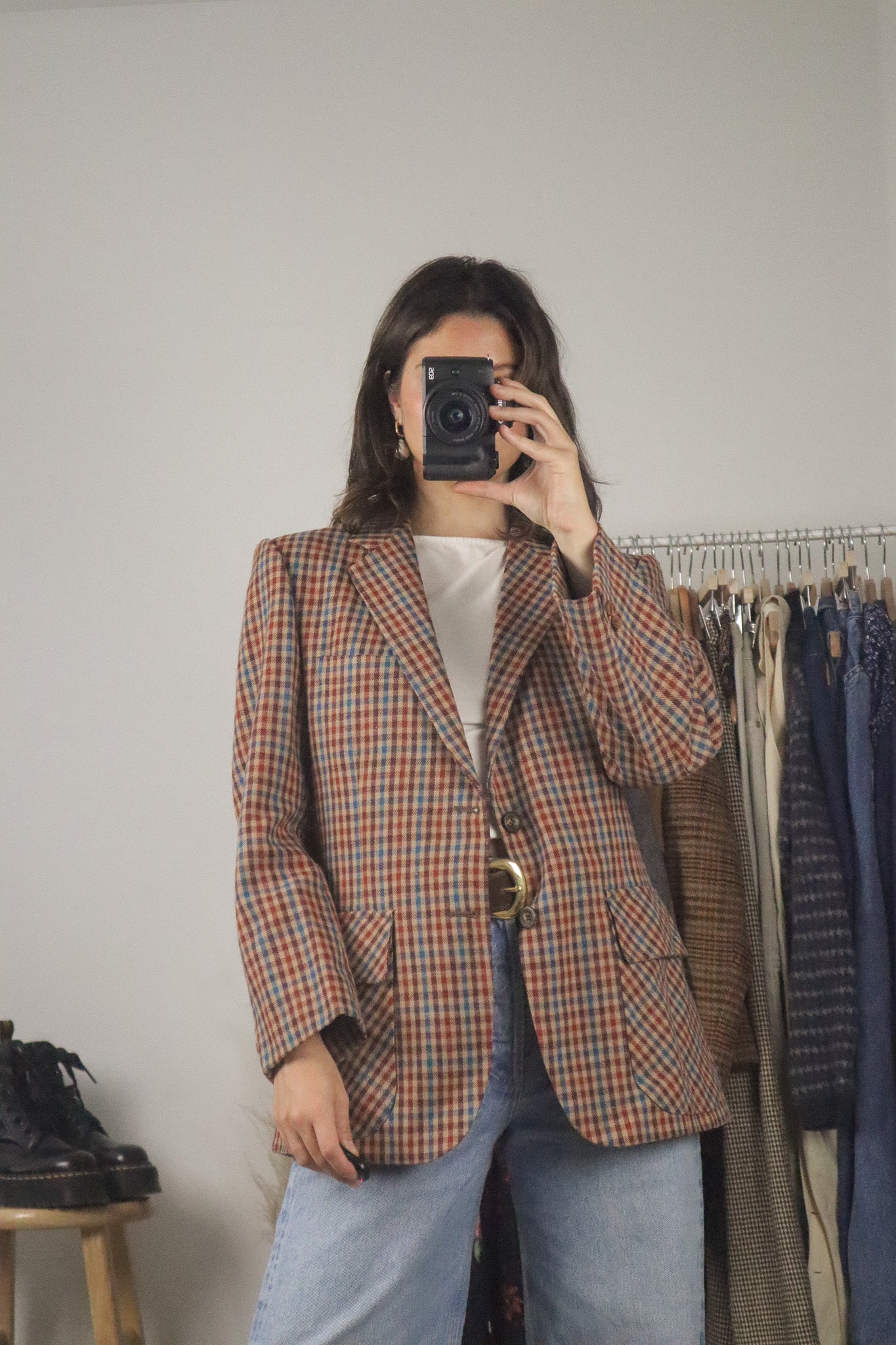 Made in Canada x Vintage x Plaid Blazer (M)