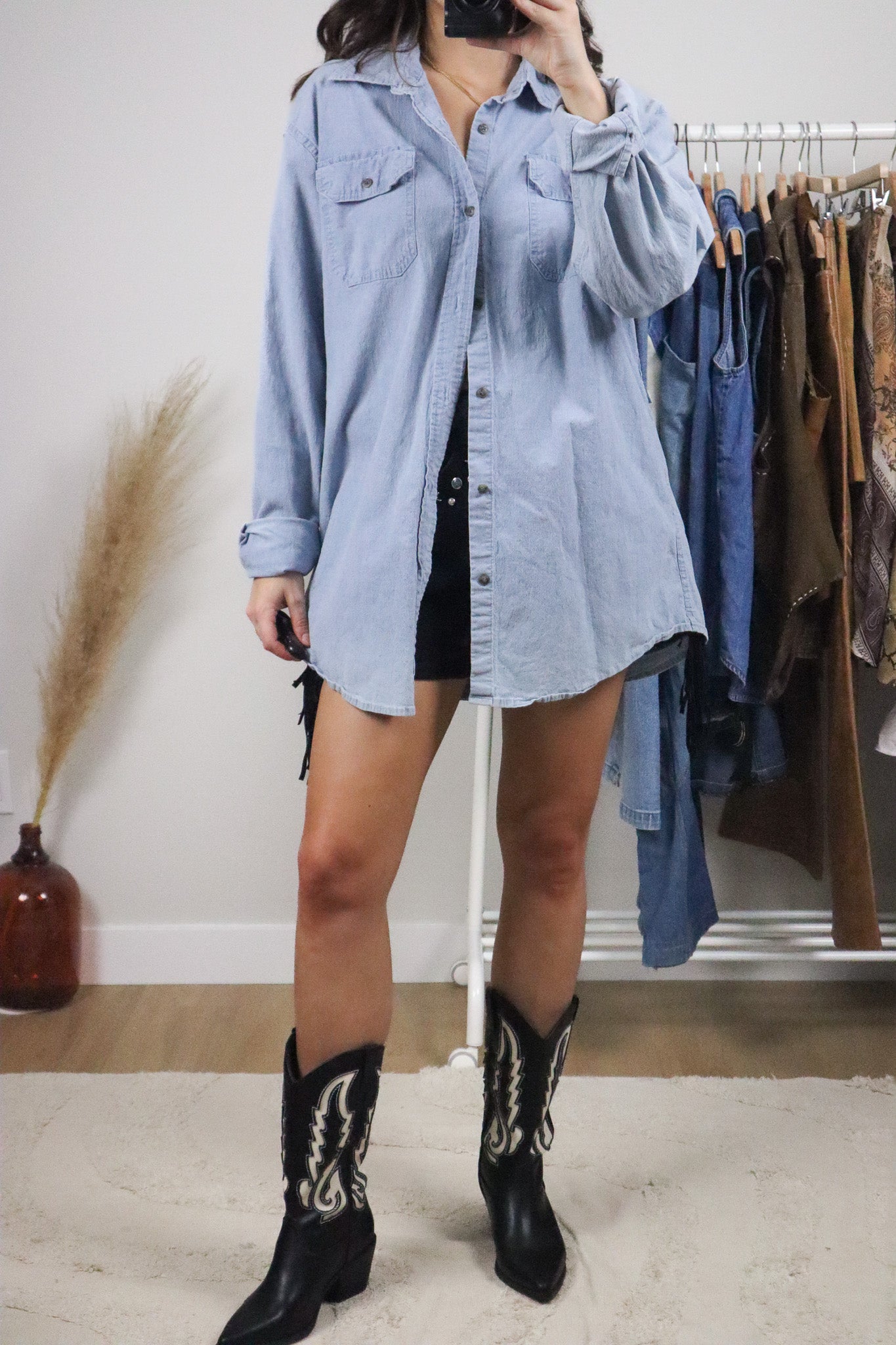 Vintage x Wrangler Button Up (L/XL)