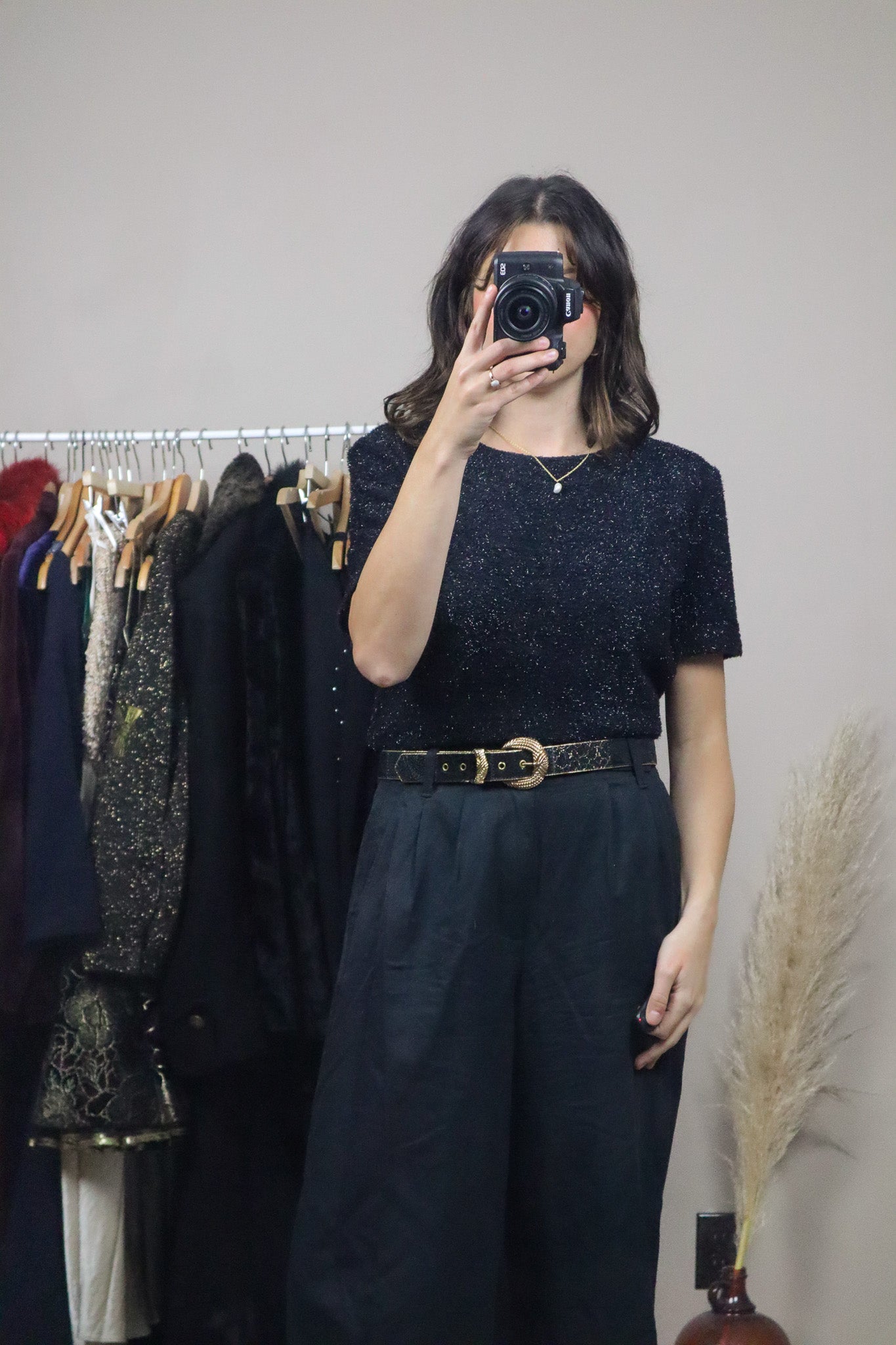 Made in Canada x Vintage x Fuzzy Shimmer Top (8/10)