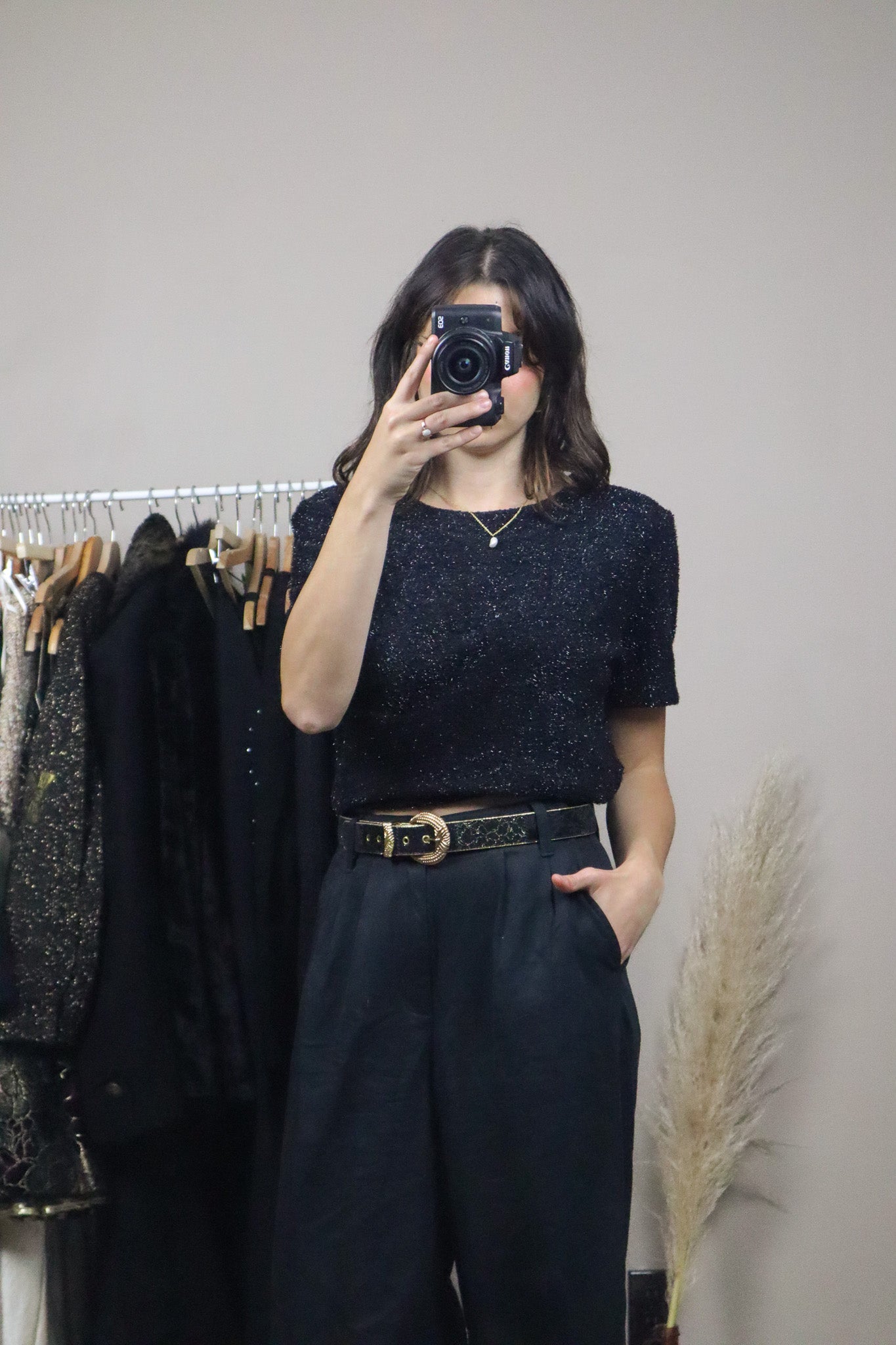 Made in Canada x Vintage x Fuzzy Shimmer Top (8/10)