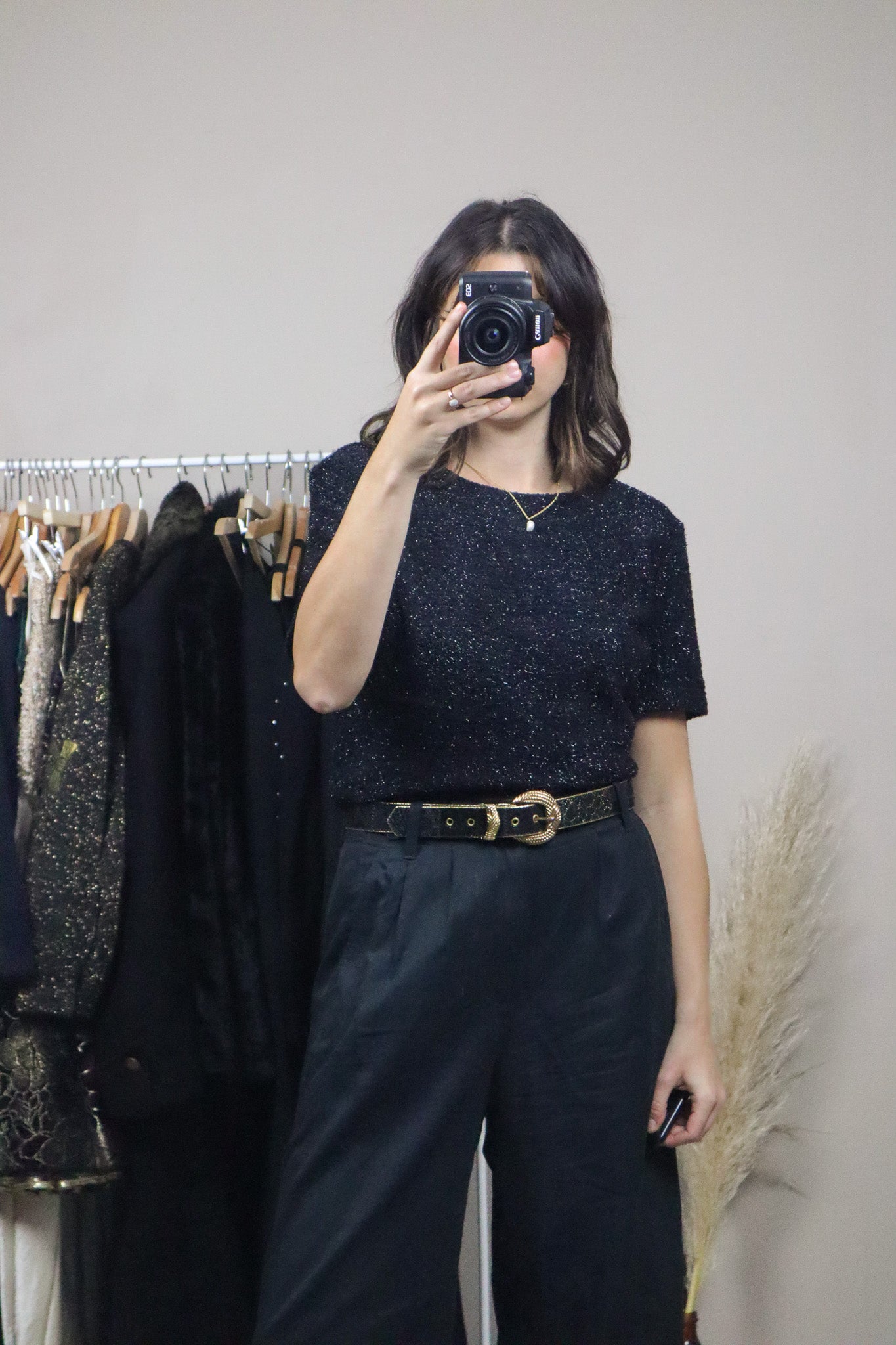 Made in Canada x Vintage x Fuzzy Shimmer Top (8/10)