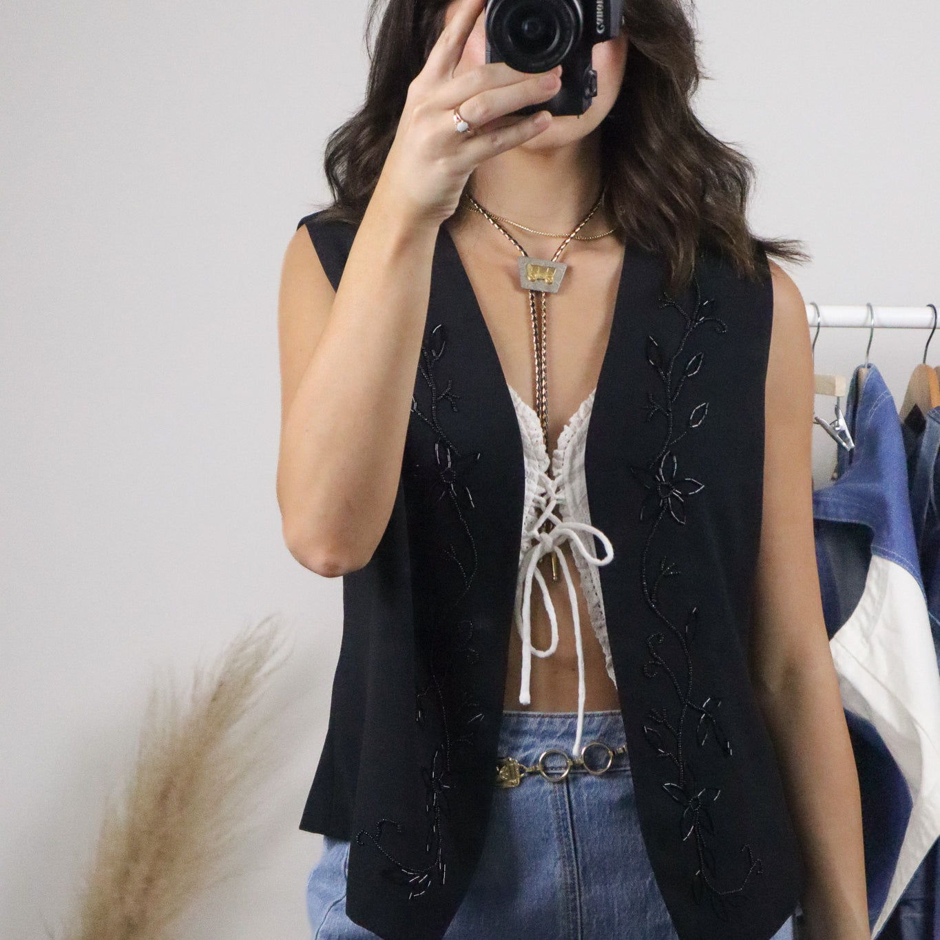 Vintage x Beaded Vest (M)