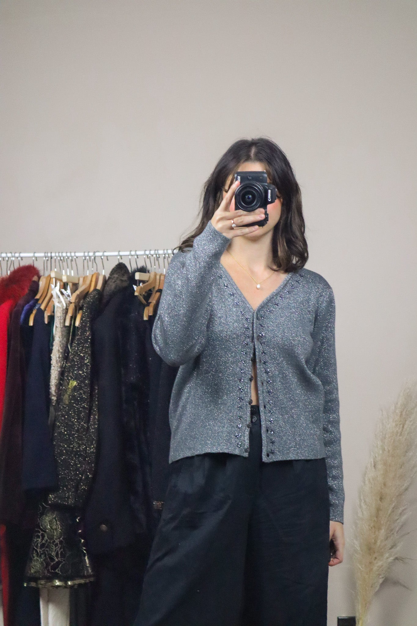 Vintage x Beaded Shimmer Cardigan (4-8)