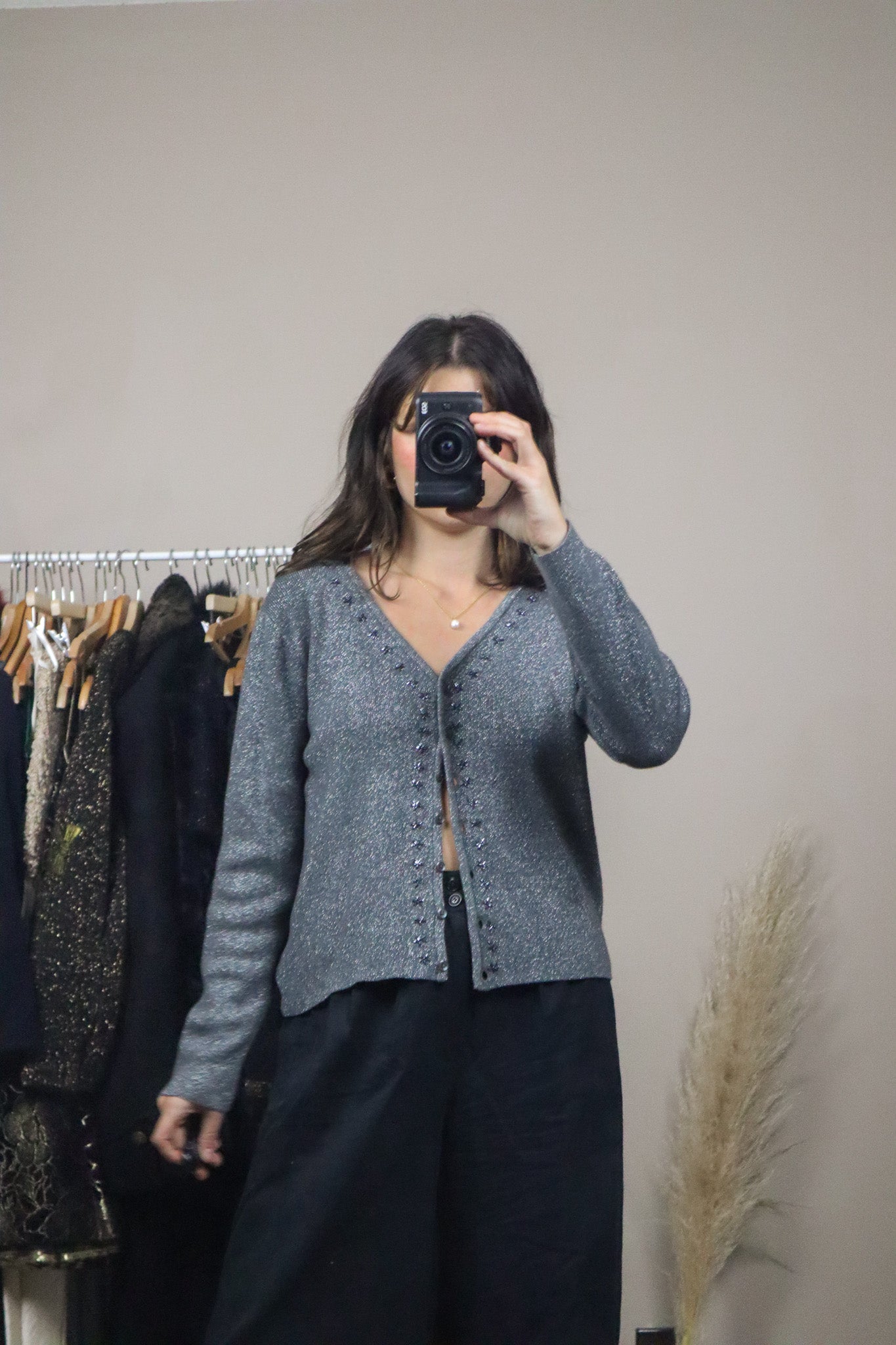 Vintage x Beaded Shimmer Cardigan (4-8)