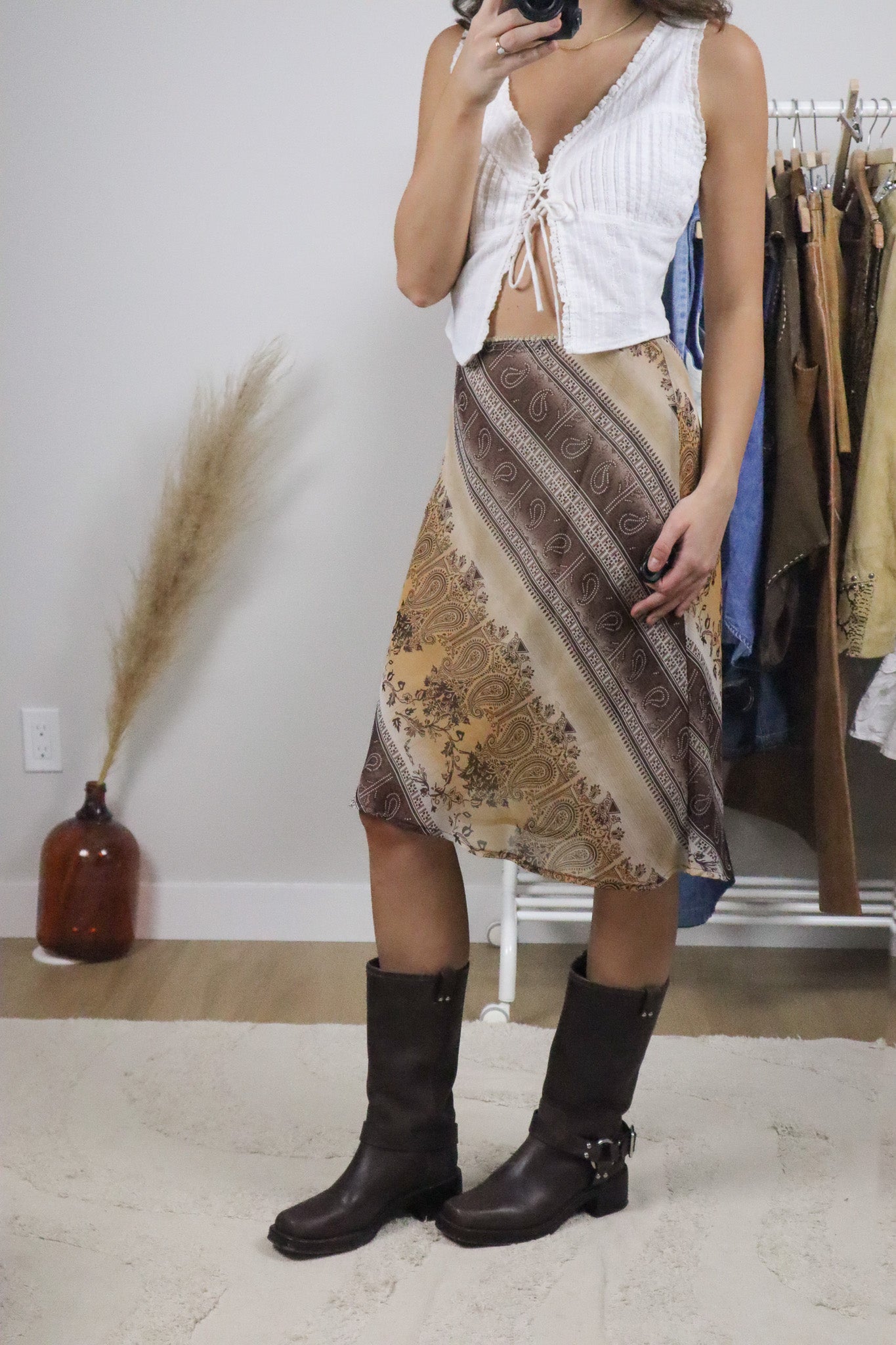 Vintage x Multicolored Midi Skirt (S)