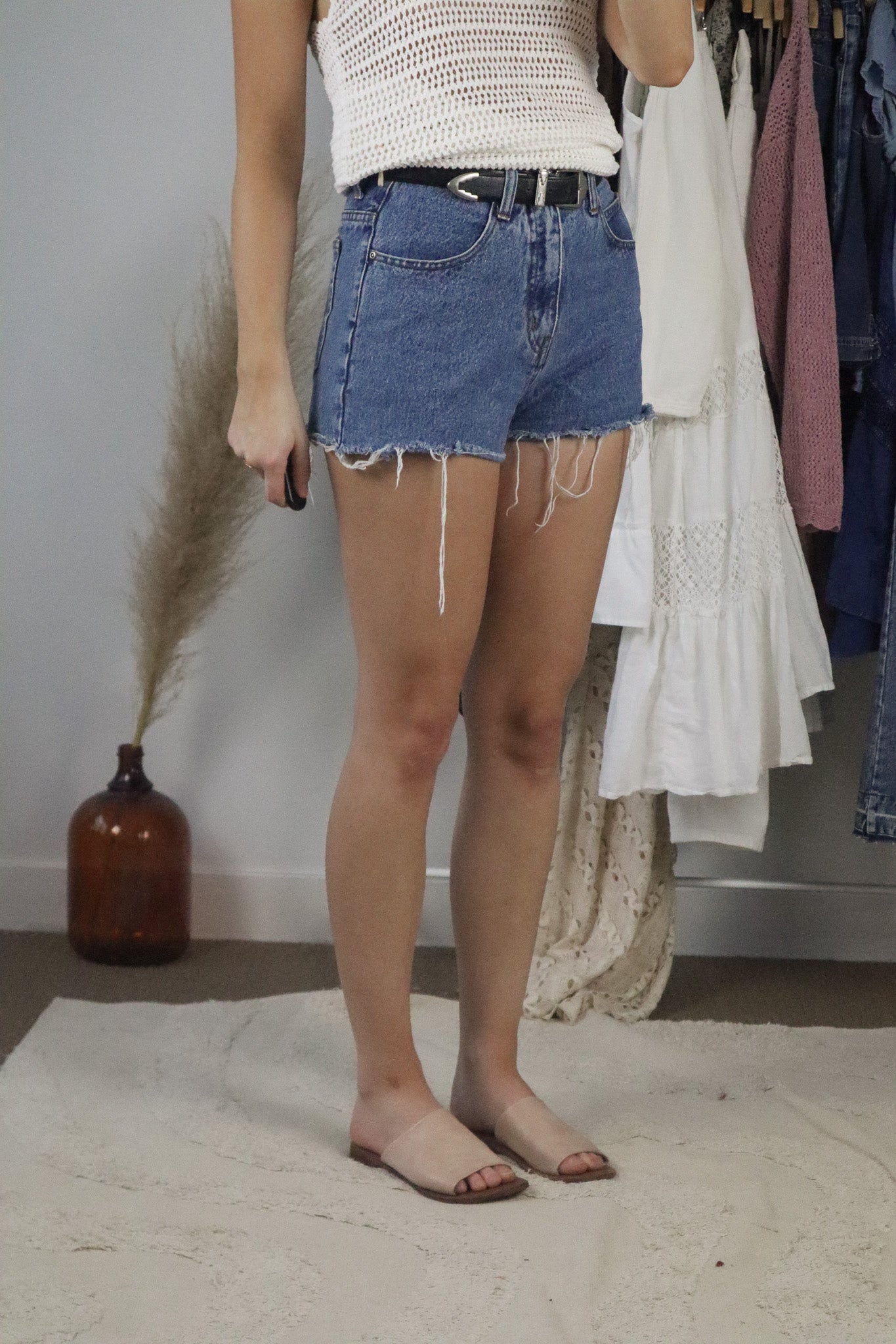 Vintage x Denim Cut Off Shorts (XS)