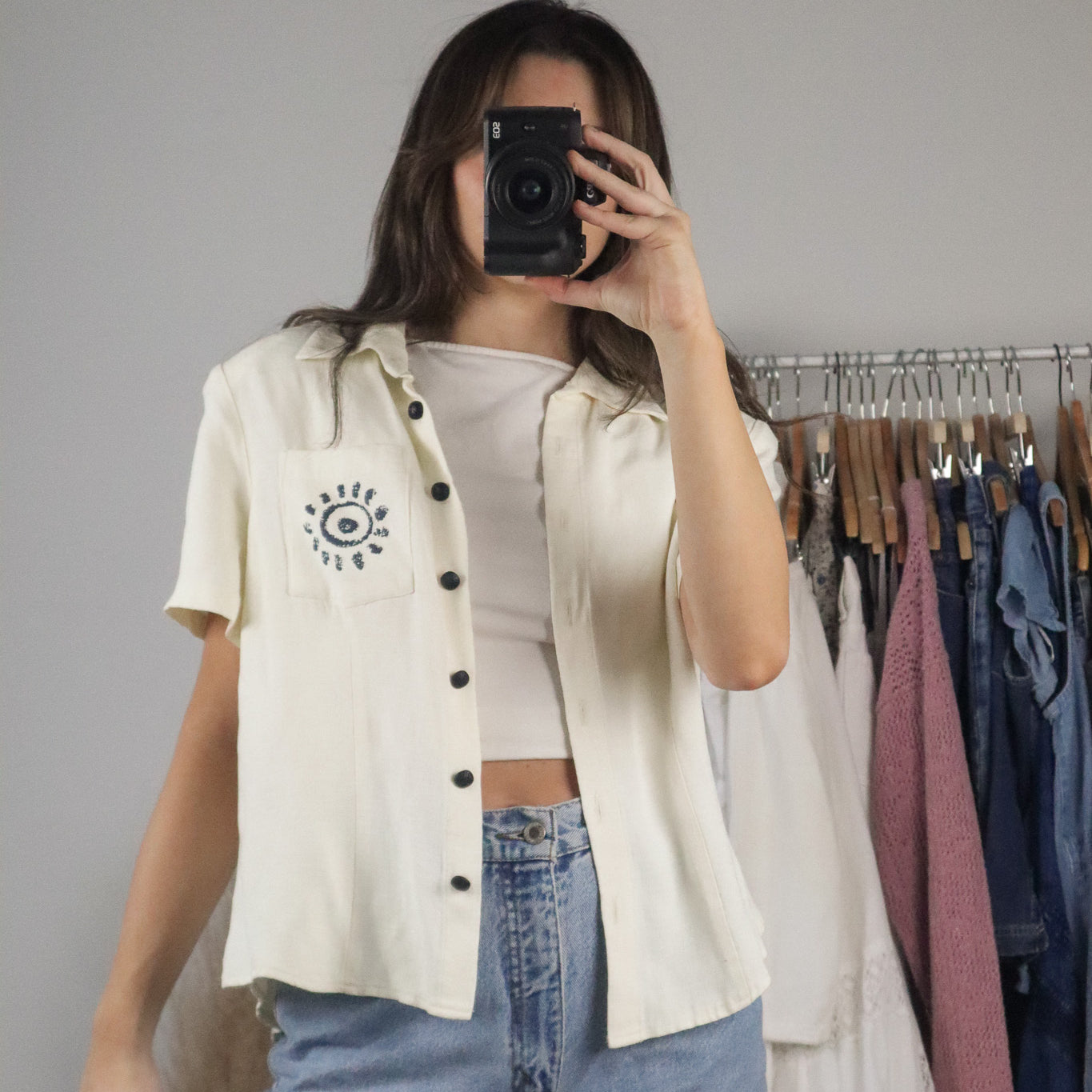 Made in Canada x Vintage x Button Up Blouse (M/L)