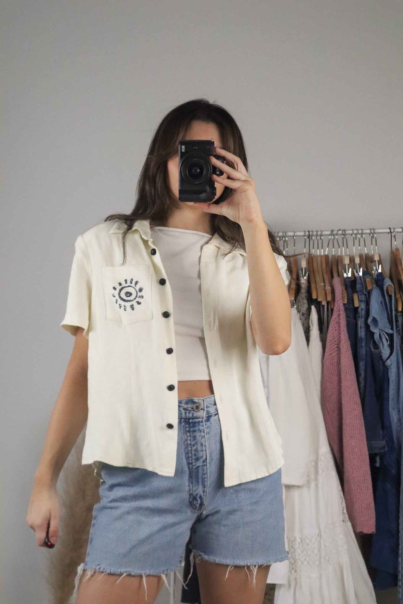 Made in Canada x Vintage x Button Up Blouse (M/L)