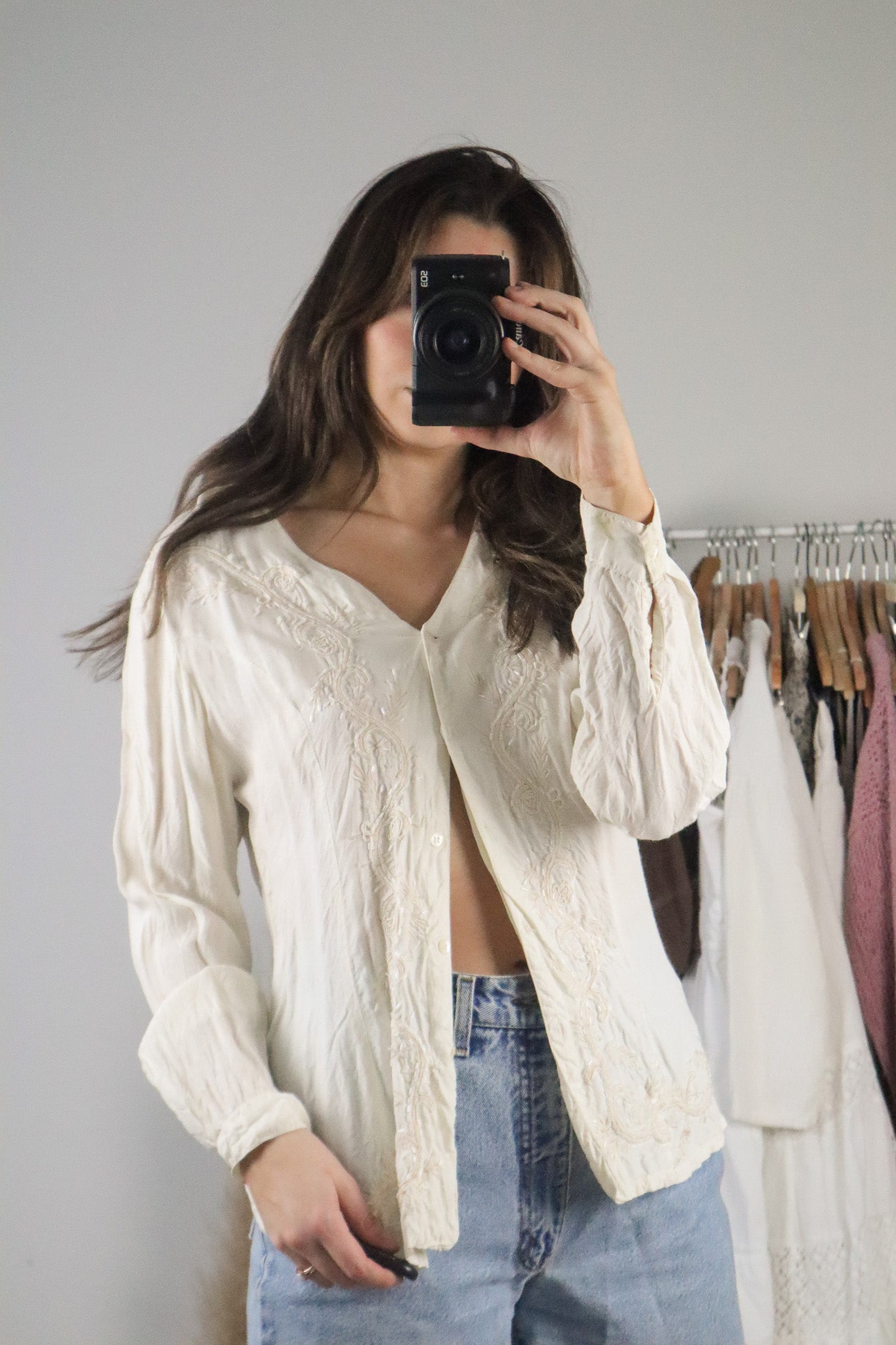 Vintage x Beaded Blouse (S)