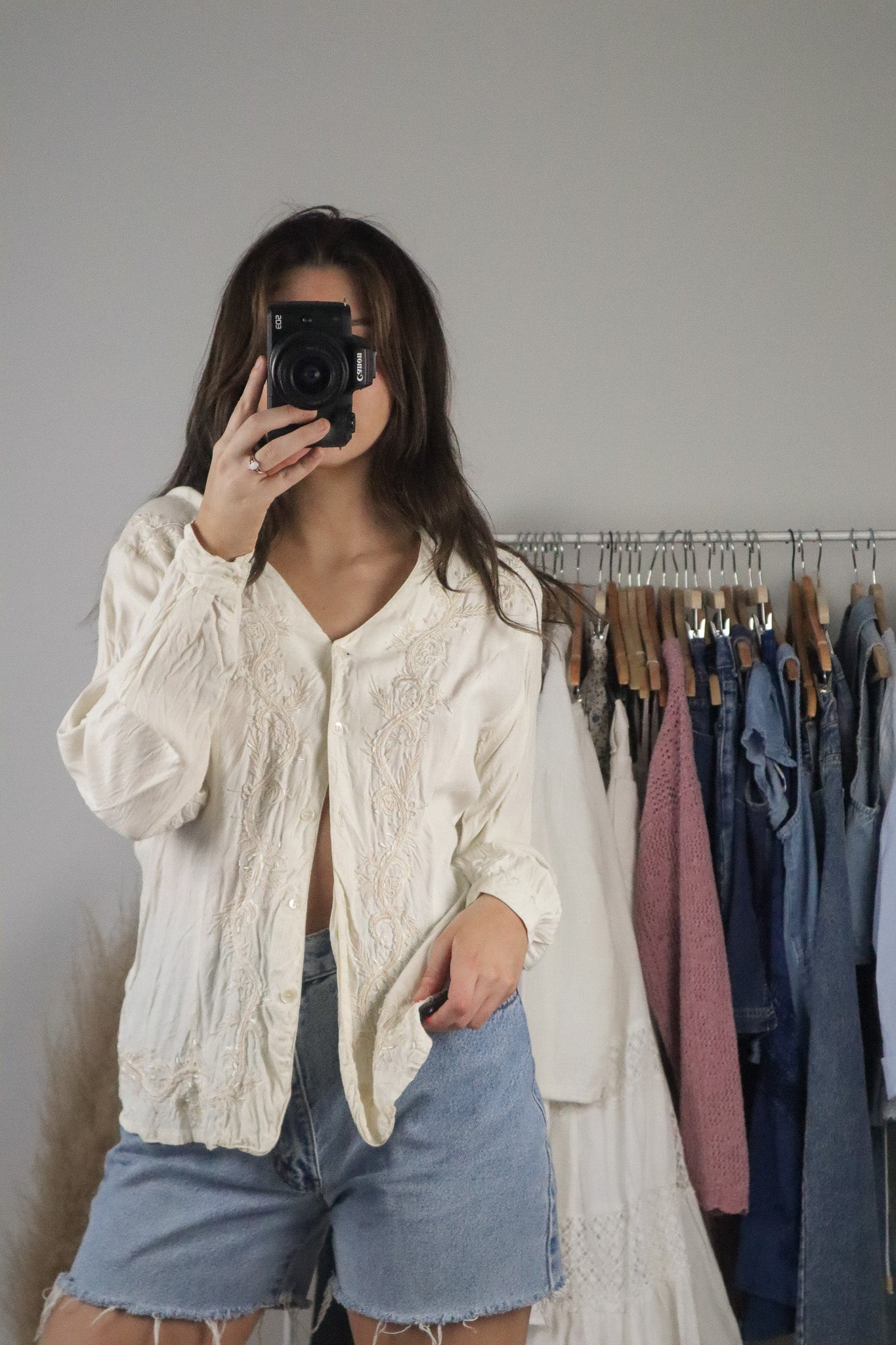 Vintage x Beaded Blouse (S)