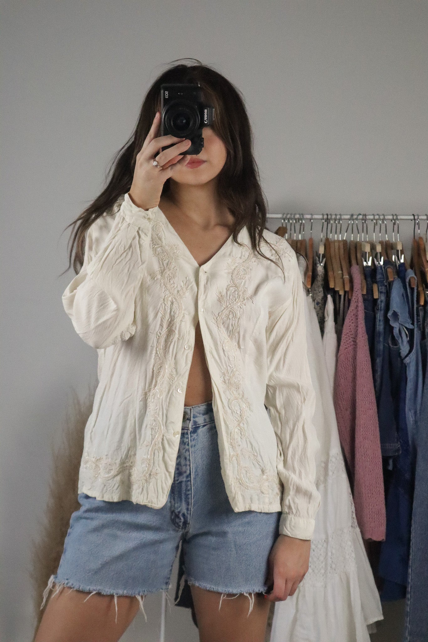 Vintage x Beaded Blouse (S)