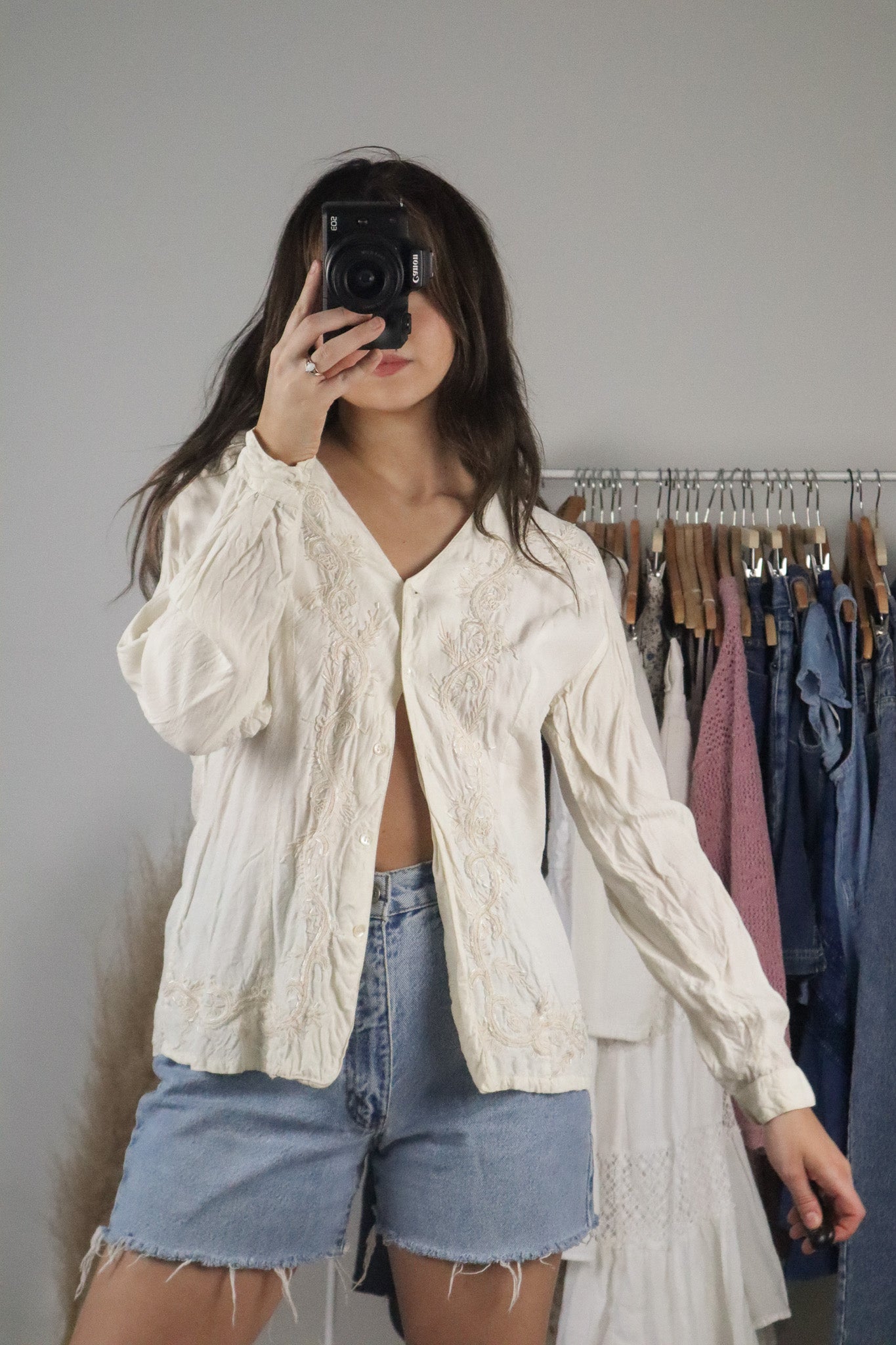 Vintage x Beaded Blouse (S)